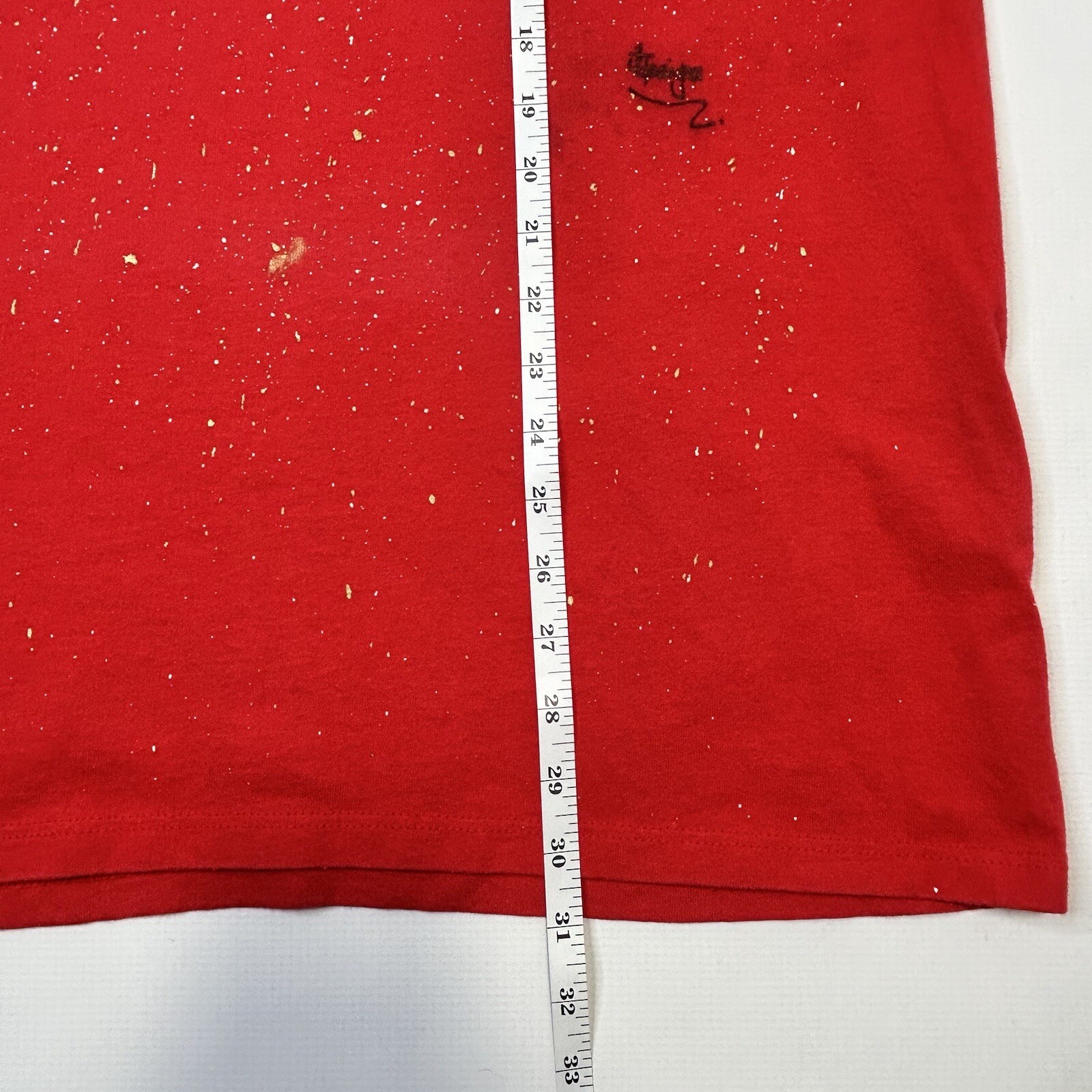 Vintage Hawaii Hand Painted Christmas T Shirt Splatter Bling Single Stitch XL
