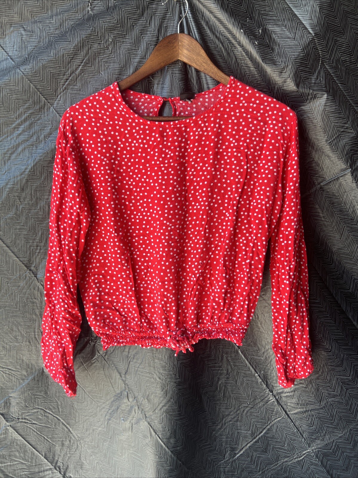 Art Class Women’s Red Polka dot Blouse Shirt Size Xl