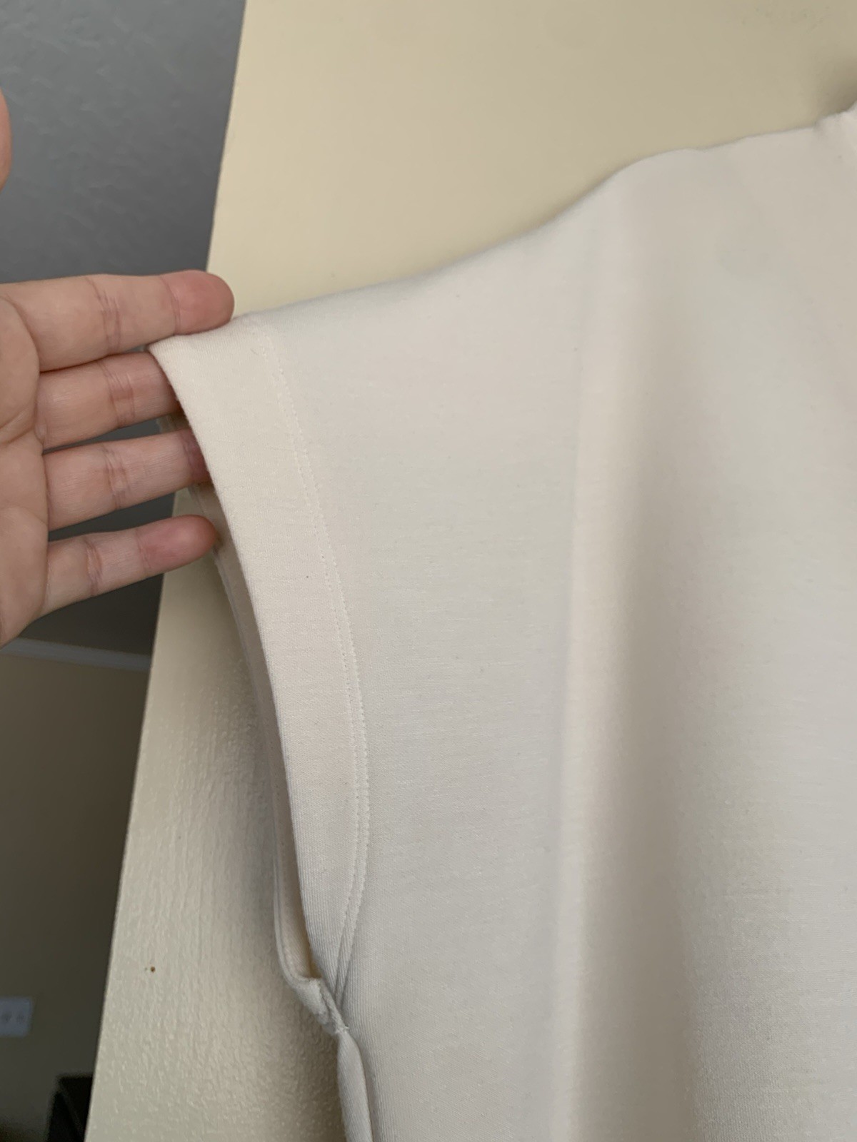 Soma 24/ 7 Beige Cream 1/4 Zip Cap Sleeve XL Shirt Travel Loungewear Comfy Top