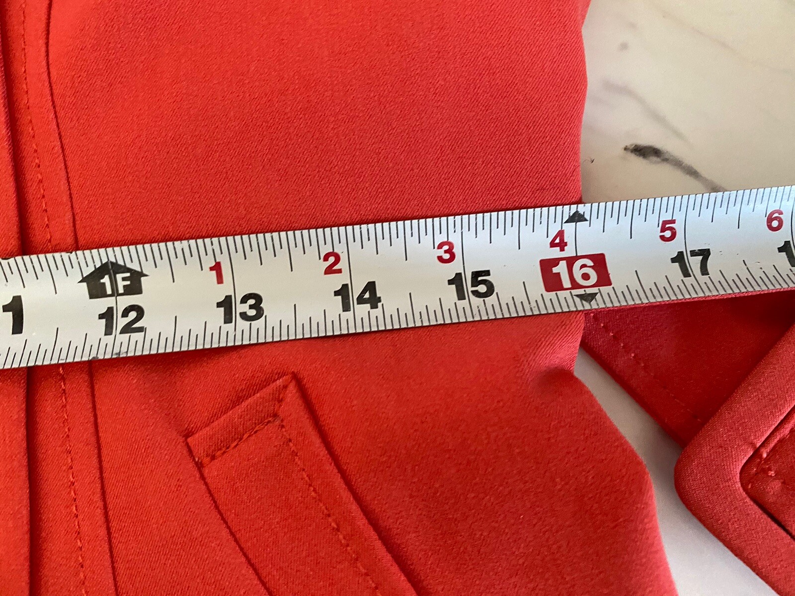 Sharagano Top Women’s Size 8 Double Breasted Belted Blouse Button Fitted Coral