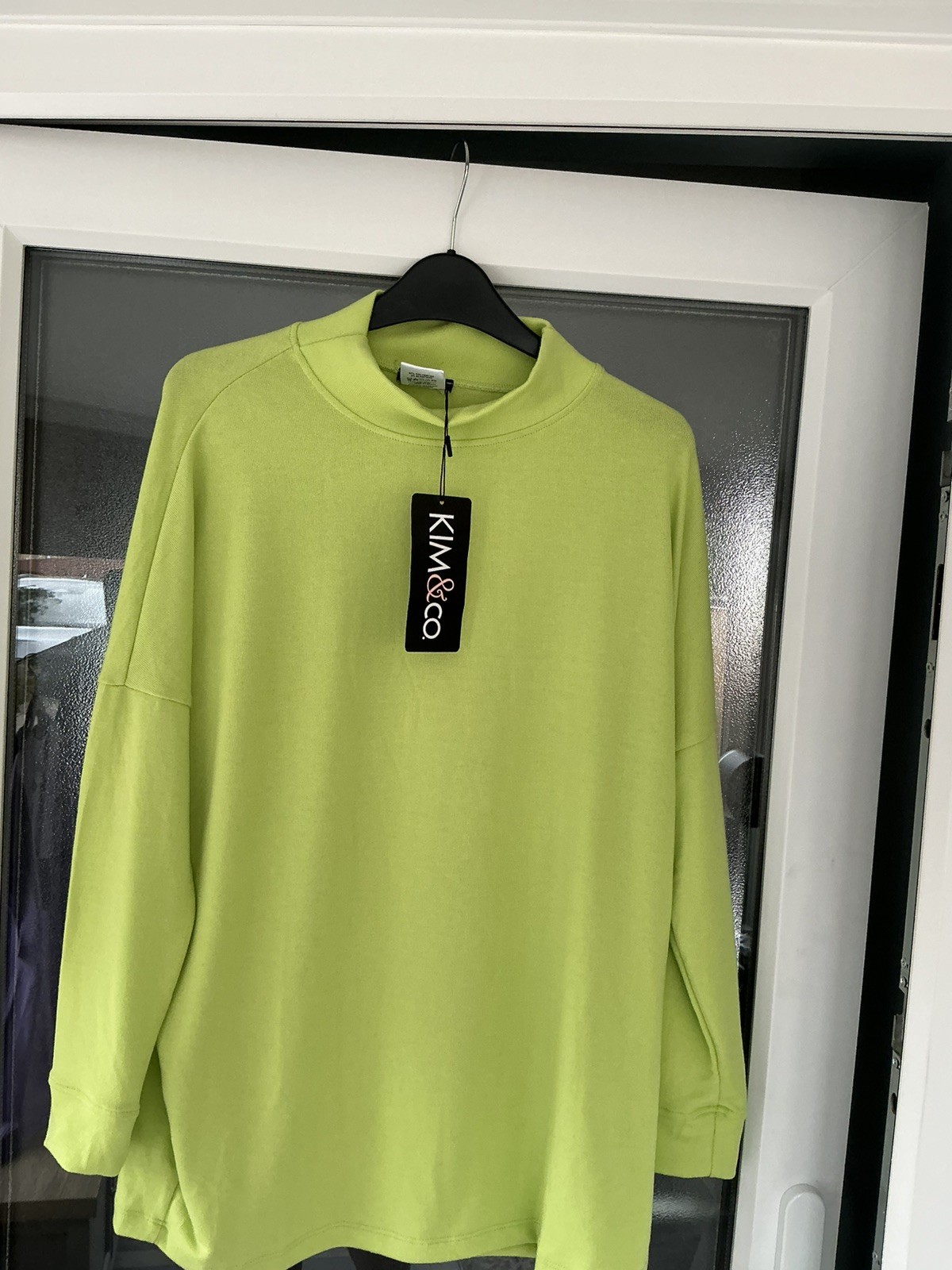 Kim & Co Soft Touch Long Sleeve Mock Neck Oversize Tunic Size XS