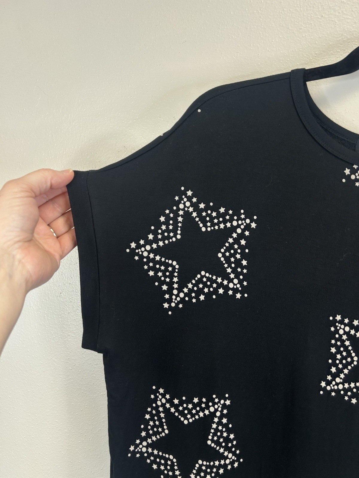 Celestial Star Rocker Punk Black Tee NWOT Size S Concert Black Whimsigoth Fun