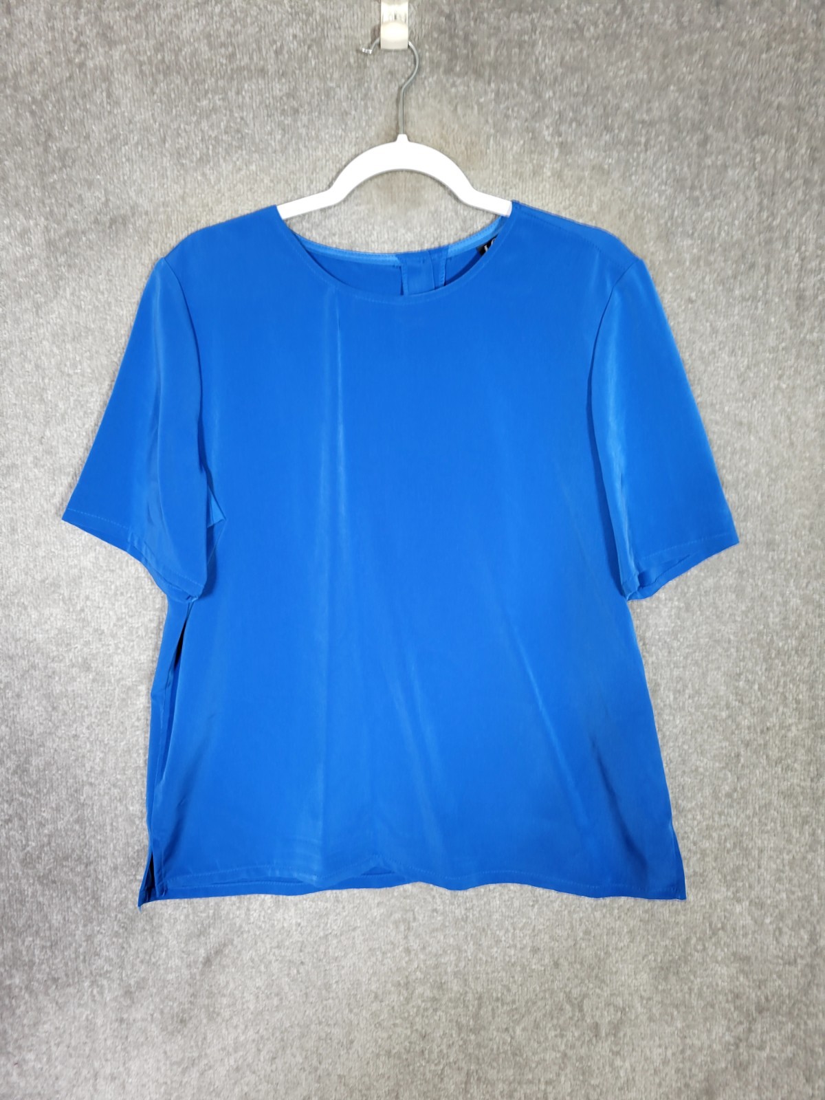 LORI of California by AM Casuals Top Womens Size Large Blue Vintage USA Made