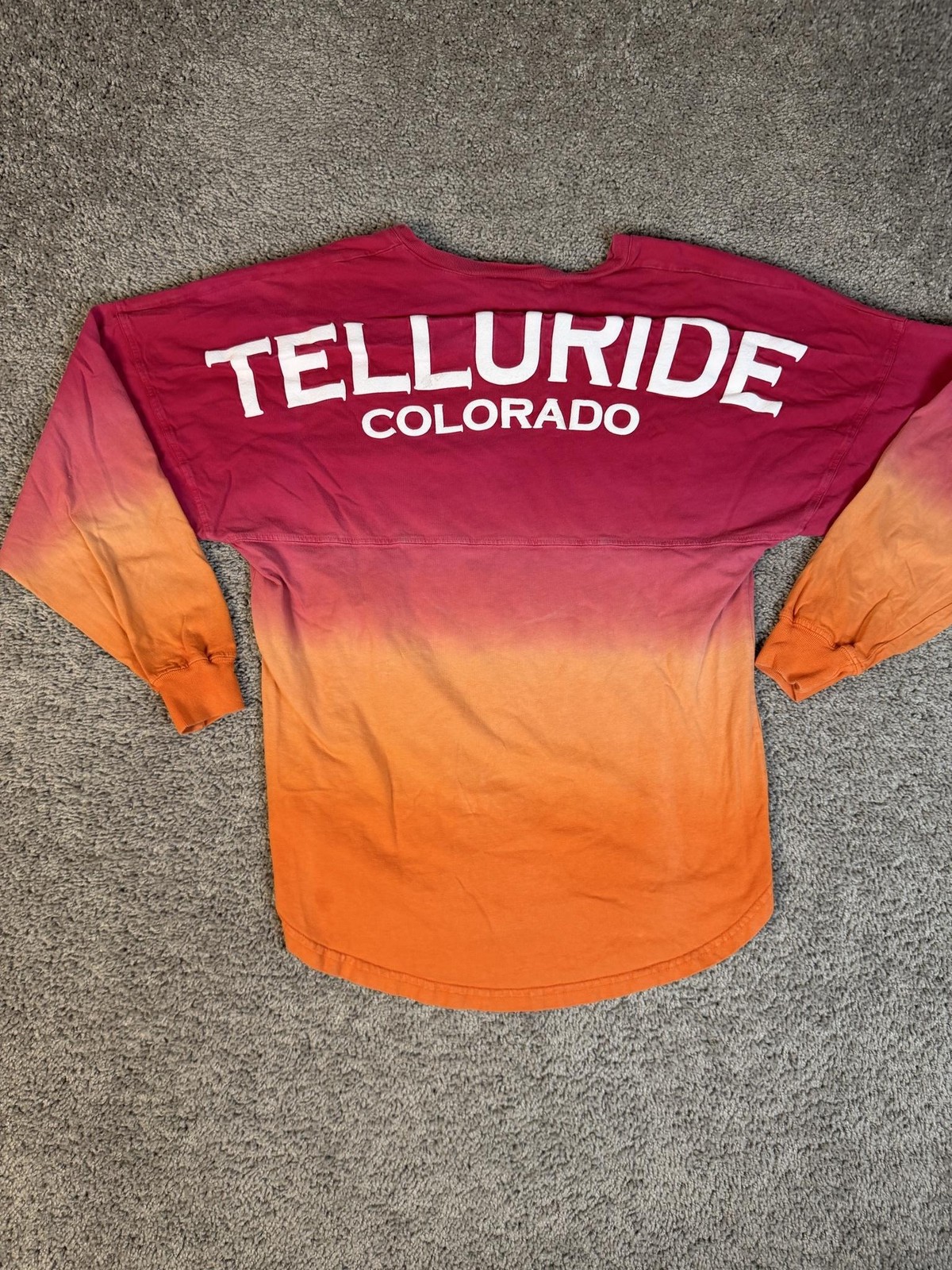 Telluride Colorado Spirit Jersey Womens S Multicolor V-Neck Long Sleeve Ombré