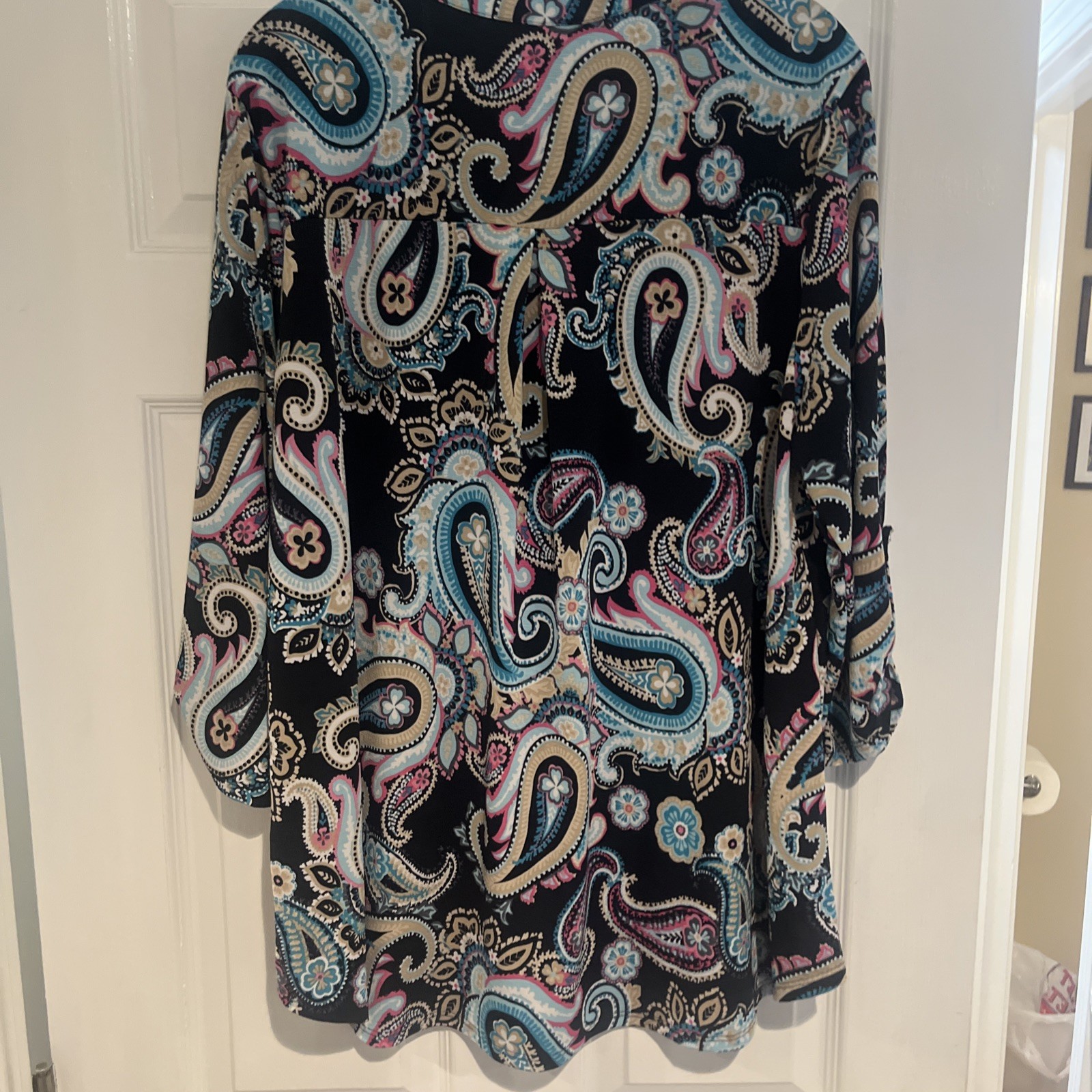 Dear Scarlett Boutique Lizzie Top – XL Black Multi Paisley