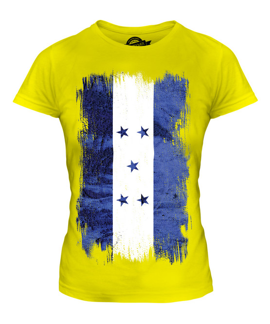 HONDURAS GRUNGE FLAG LADIES T-SHIRT TEE TOP HONDURAN SHIRT FOOTBALL JERSEY GIFT