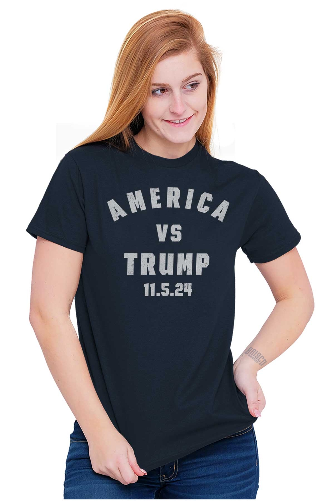 America Vs Trump Election Day 2024 Election Womens or Mens Crewneck T Shirt Tee