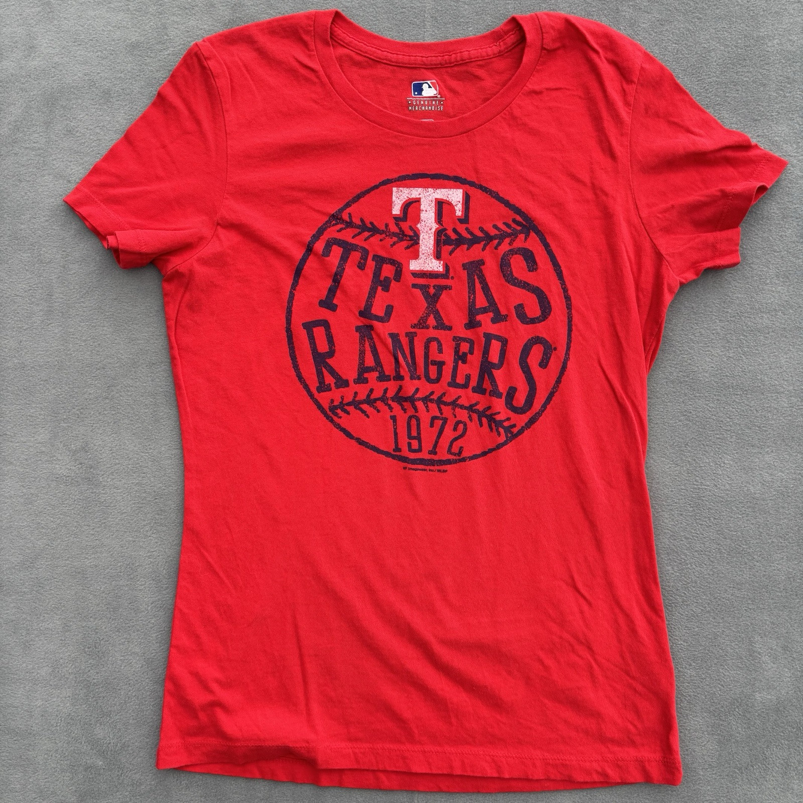 MLB Genuine Merchandise Texas Rangers Red Graphic T Shirt Women’s Size Medium