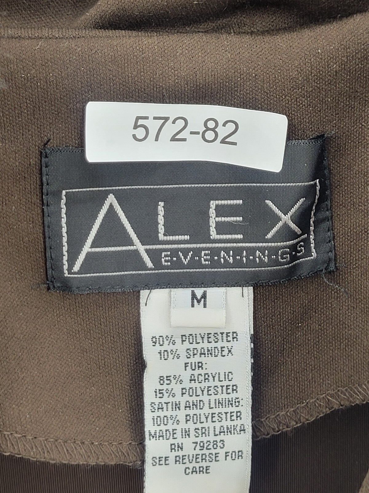 Alex Evenings Cardigan Womens Medium Black Velvet Faux Fur Collar Zip Up Jacket