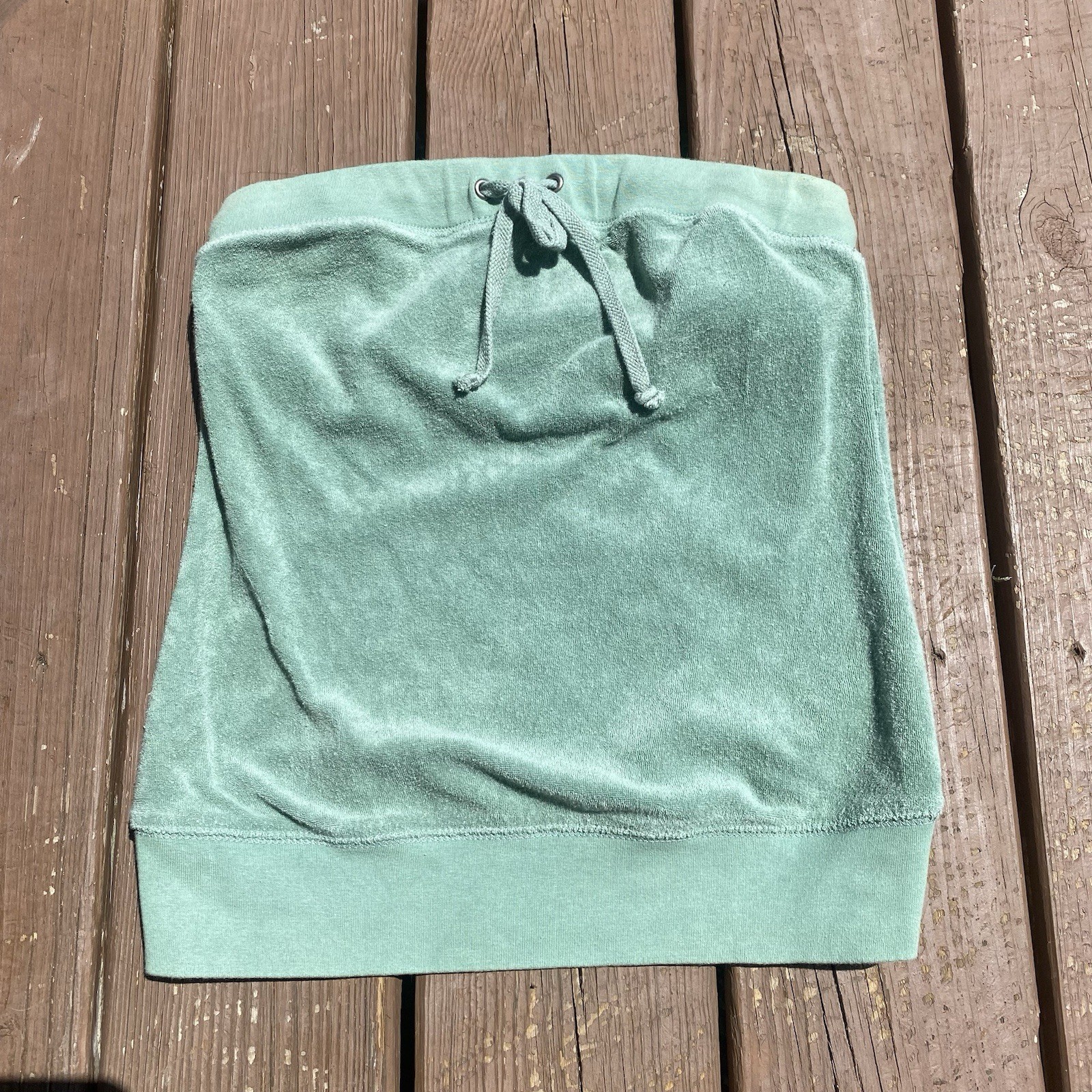2000s Mint Green Terry Cloth Tube Top