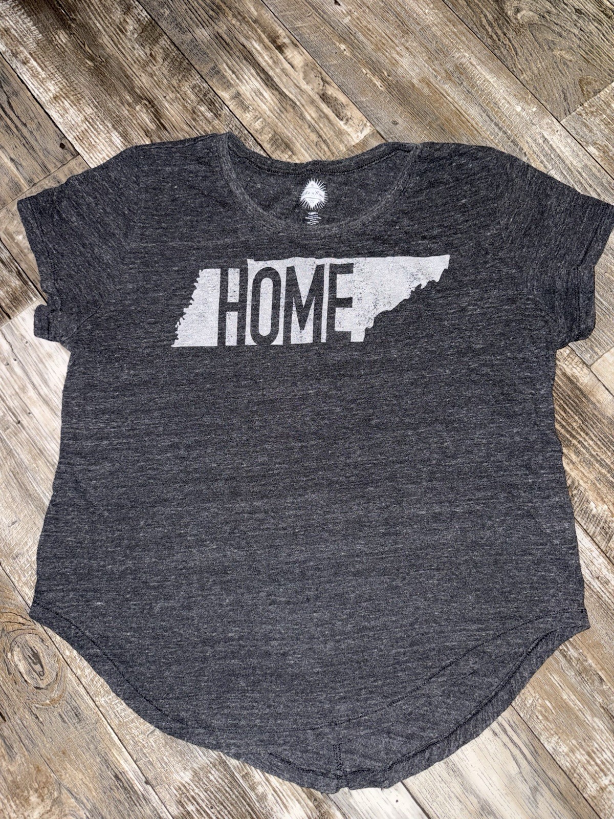 Women’s Large Home T-shirt Tennessee State Of Mine Dark Heather Gray Casual