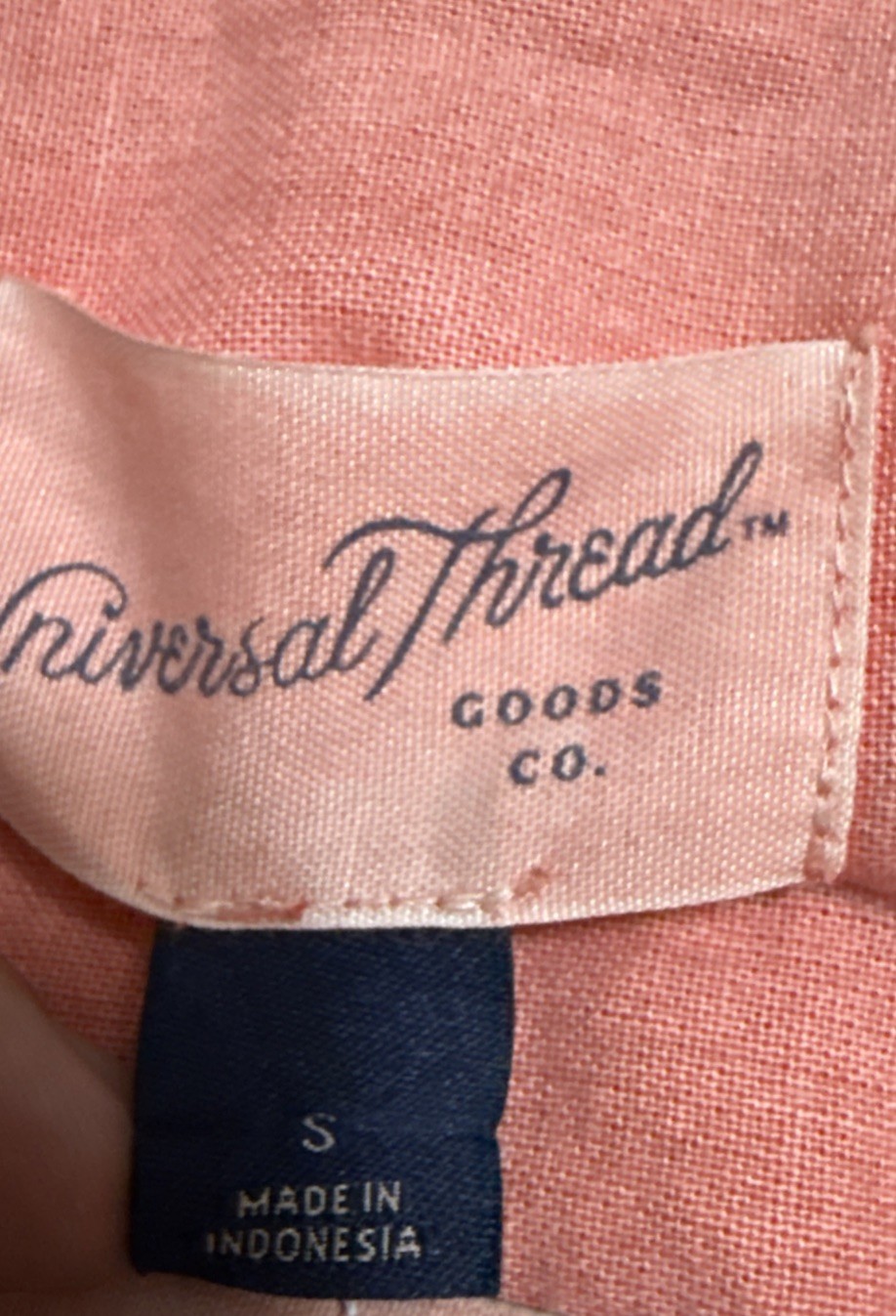 Universal Thread Gauze cotton Linen shirt Pink salmon color Size S