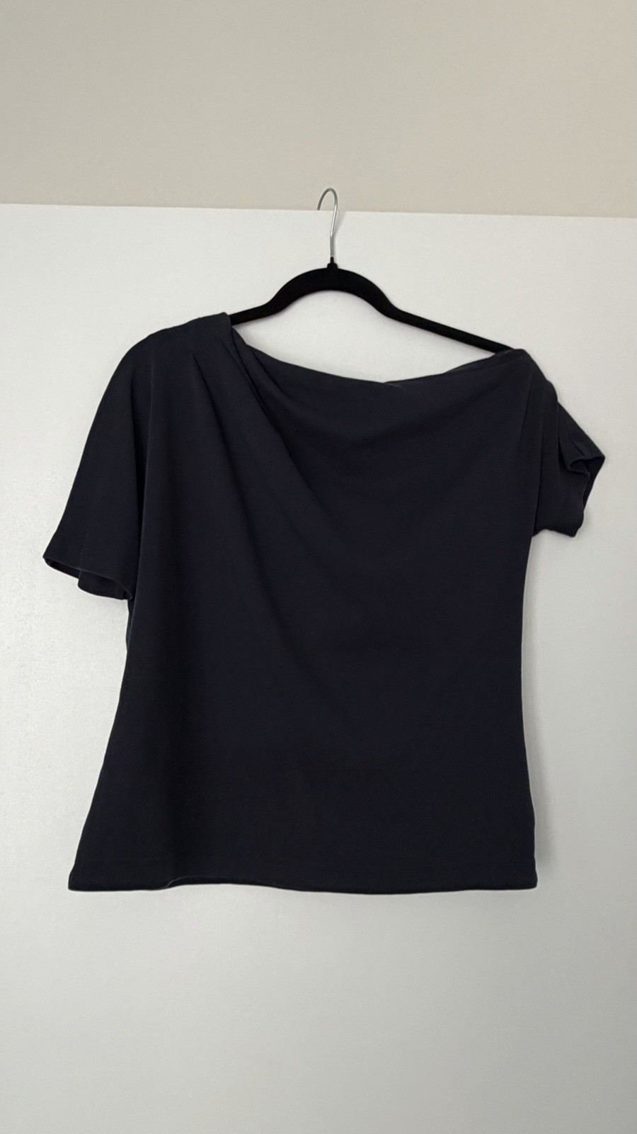 Aritzia Babaton Women’s Interlock Cotton Script Top Admiral Navy Size Small