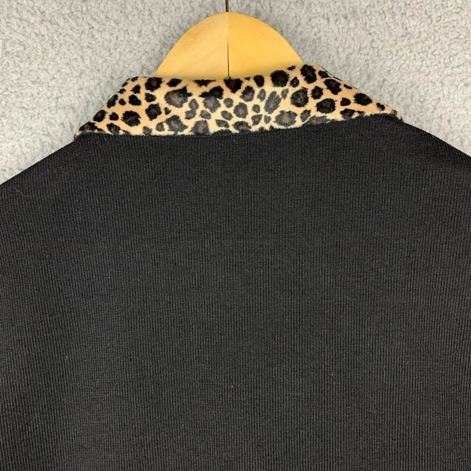 Vtg 90s SRNLA Jacket Women Small Cheetah Faux Fur Collar Tunic Mobwife USA
