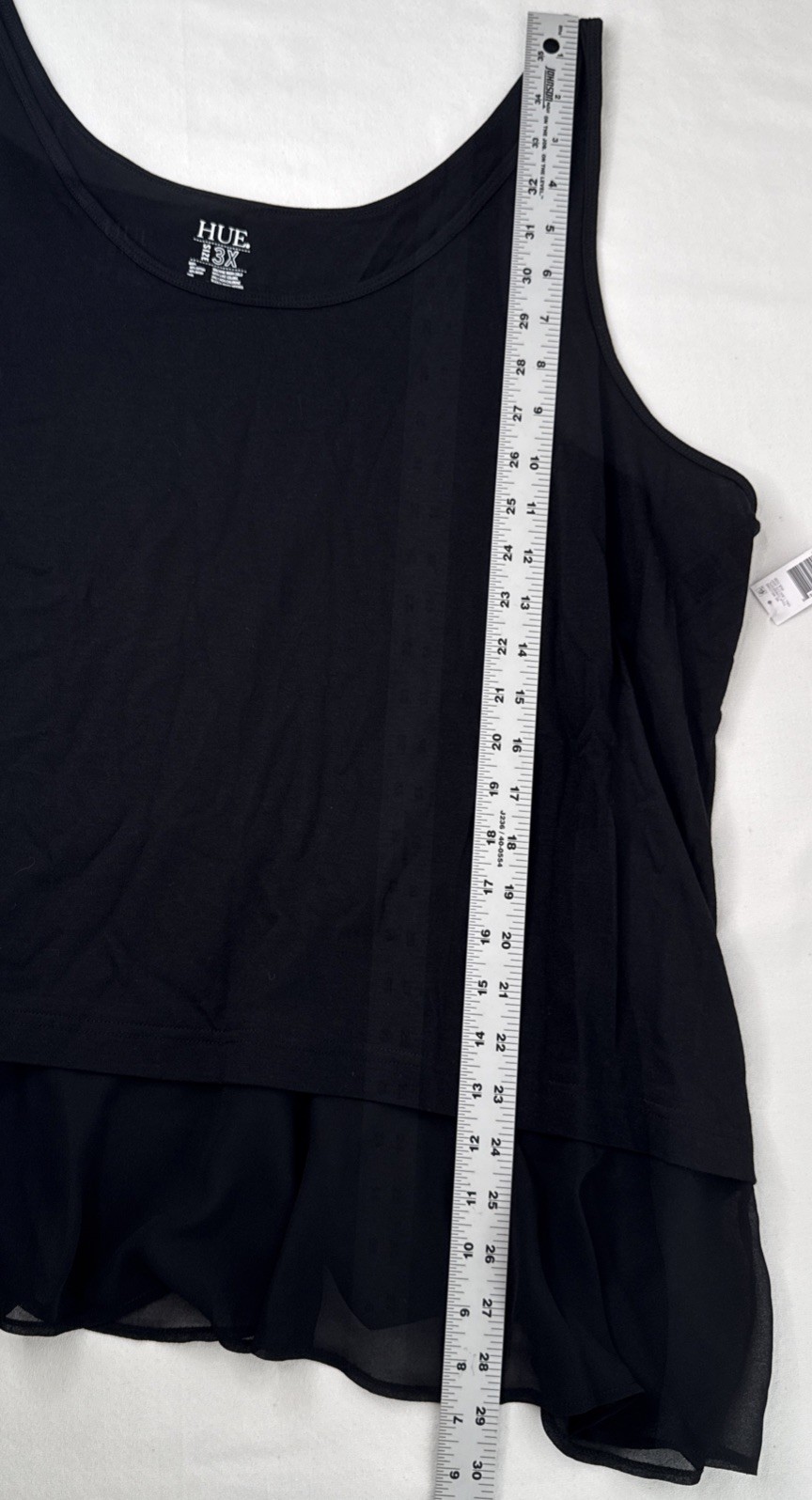 Women’s 3X Hue Black Sleeveless Sleepwear Tank Top