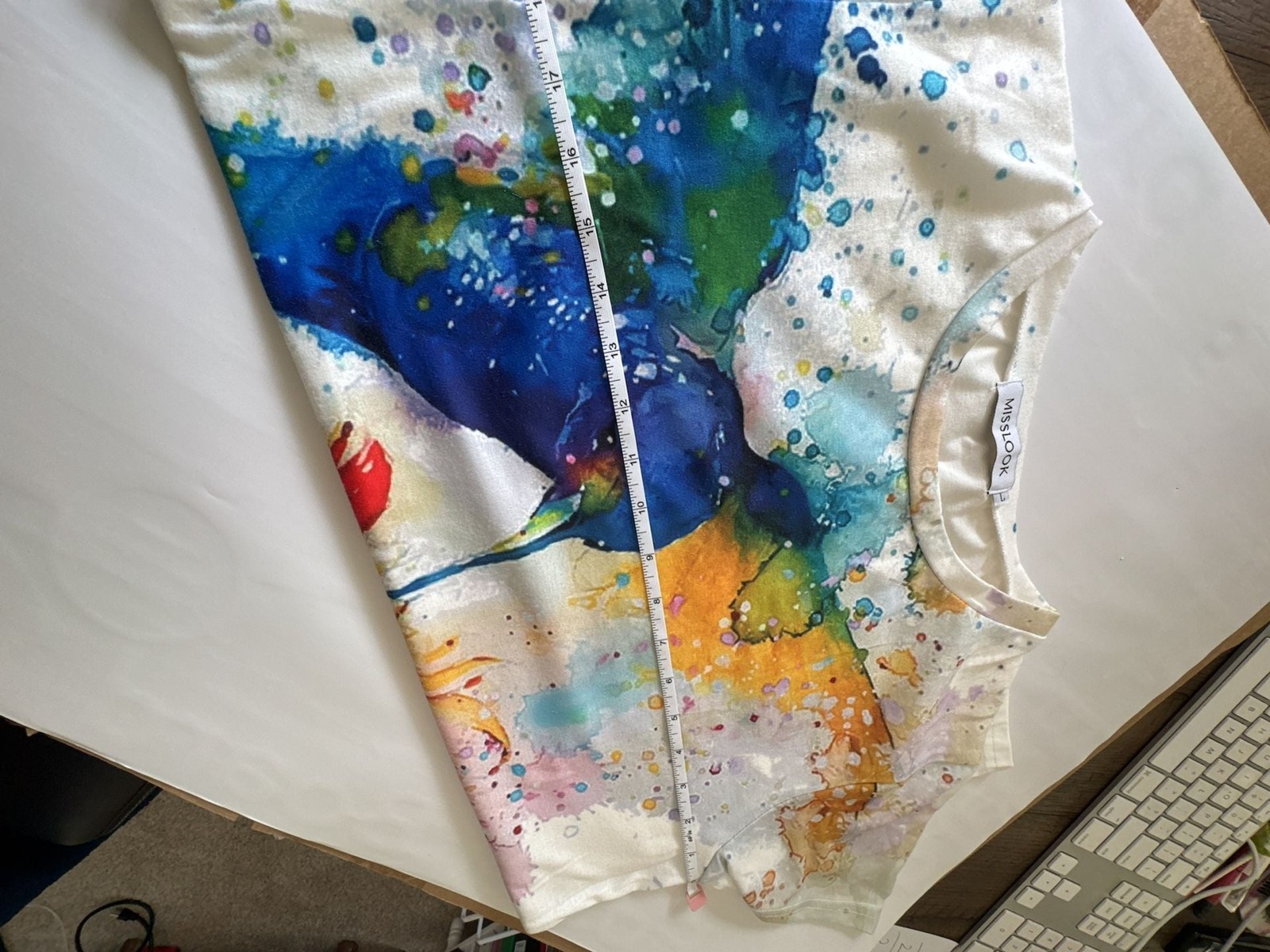 MISSLOOK Hummingbird and Flower Watercolor Print T-Shirt