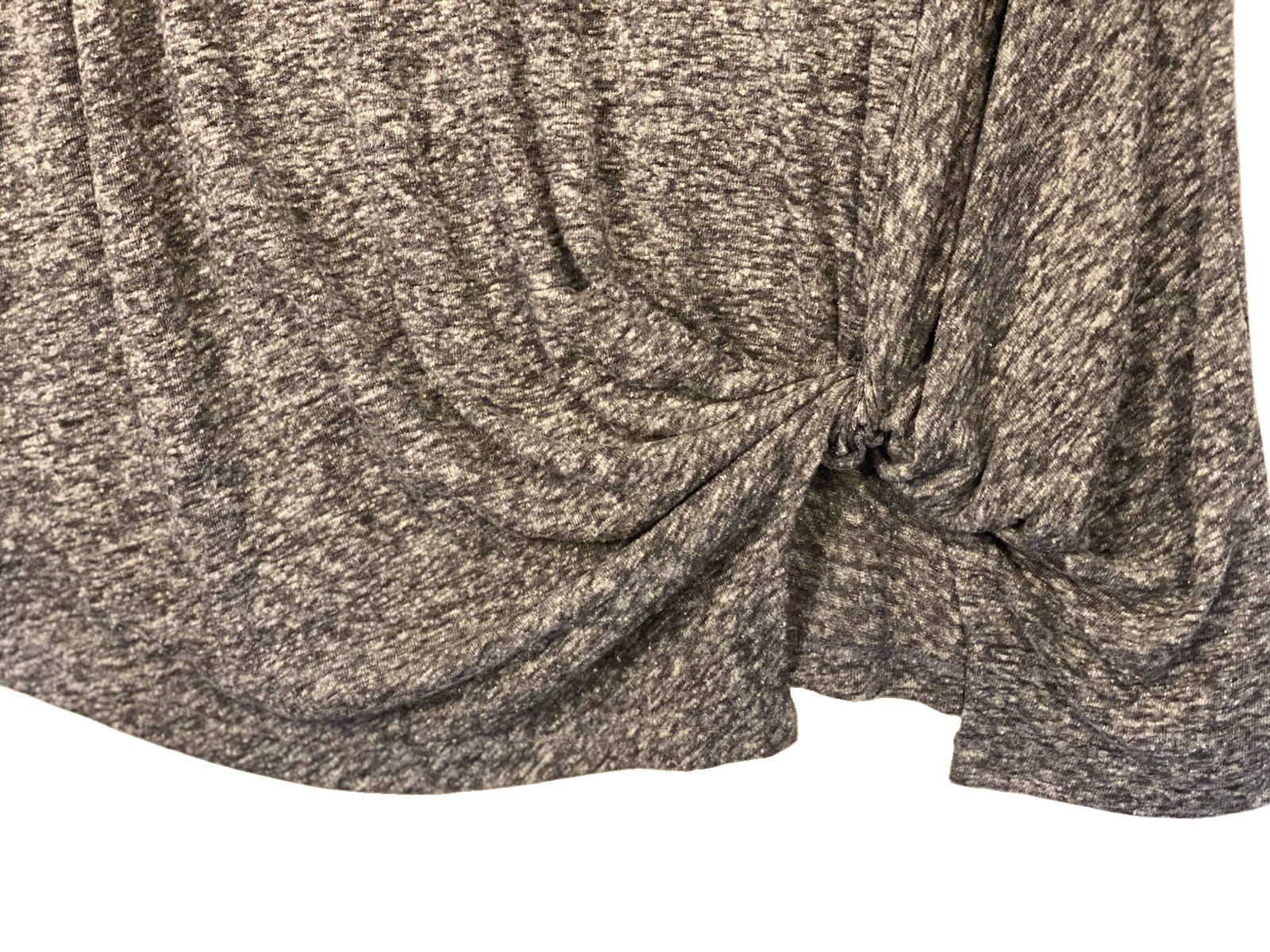 Women’s Style & Co Sleeveless Gray Heather Top Medium Knot Tie Front