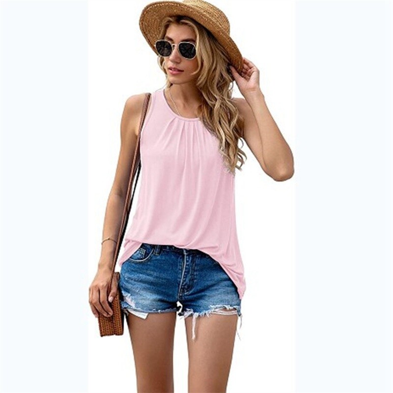 Tank Top Sleeveless Loose Womens Vest Tops Ladies Summer Holiday Fit Camisole