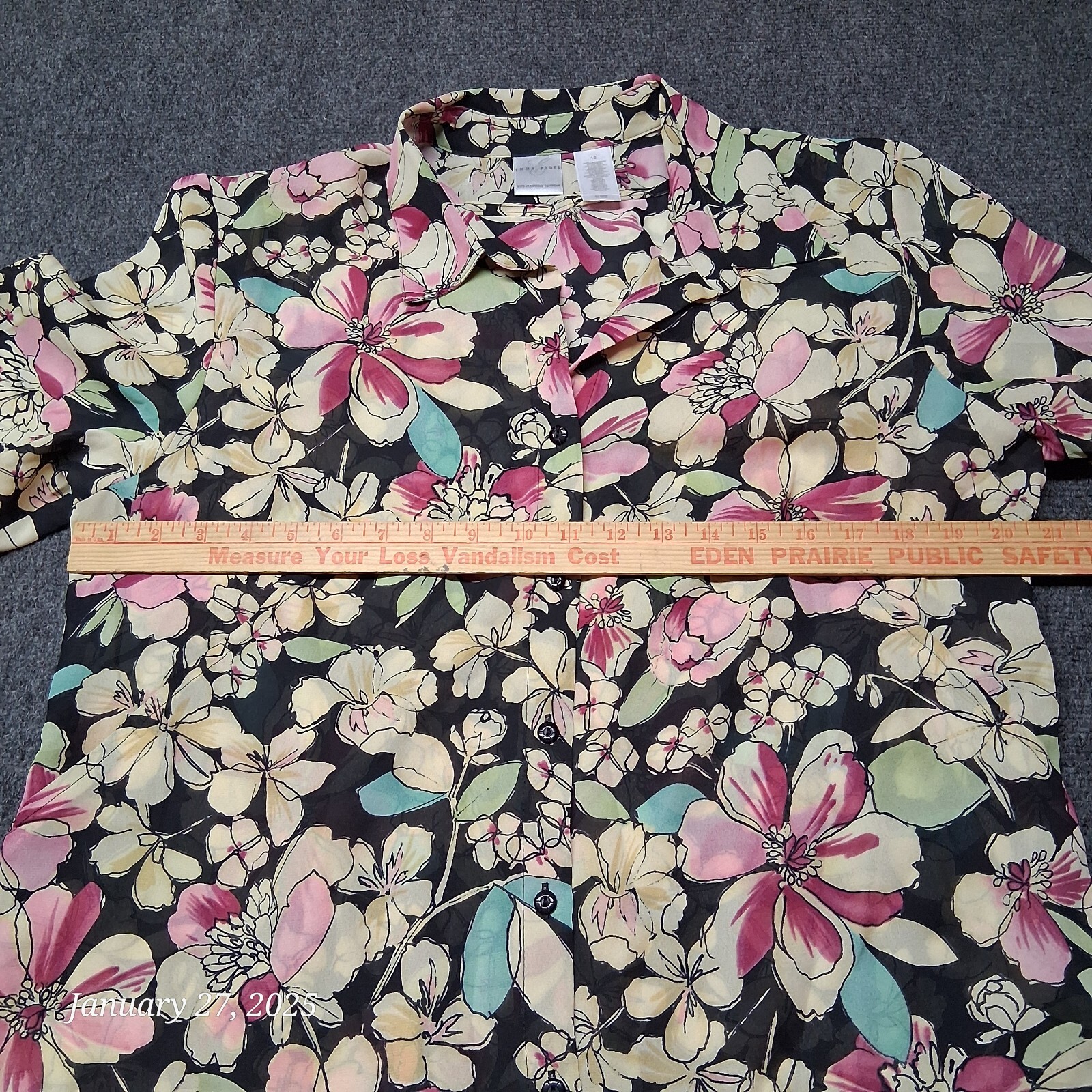 NWT VTG Emma James Liz Claiborne 2 Piece Blouse and Tank Top Size 16