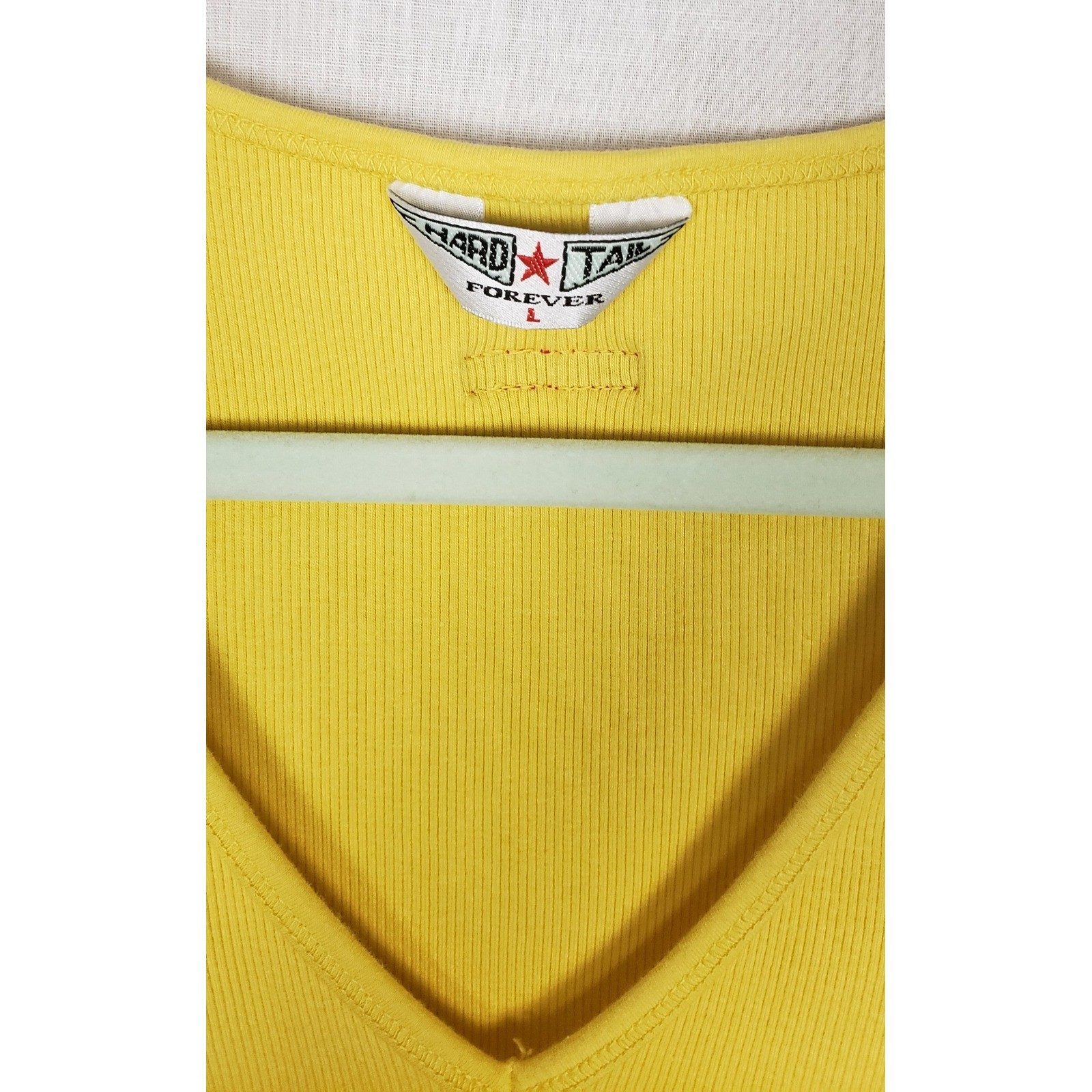 Hard Tail Forever V-Neck Ribbed Tank Top Bundle of 3 Blue Yellow L Casual Summer