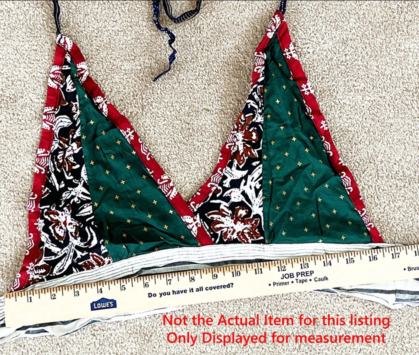 Bikini Handmade Recycle Patchwork Hippie Beach Crop Top