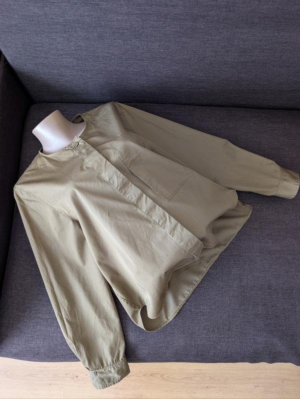 Women COS Shirt Khaki Cotton L