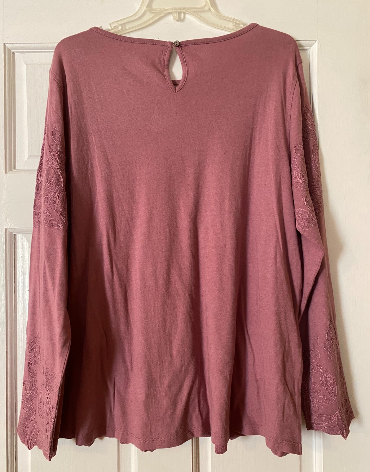 NEW SOFT SURROUNDINGS Winter Garden Tee Sz XL Embroidered Top Women’s NWT $79