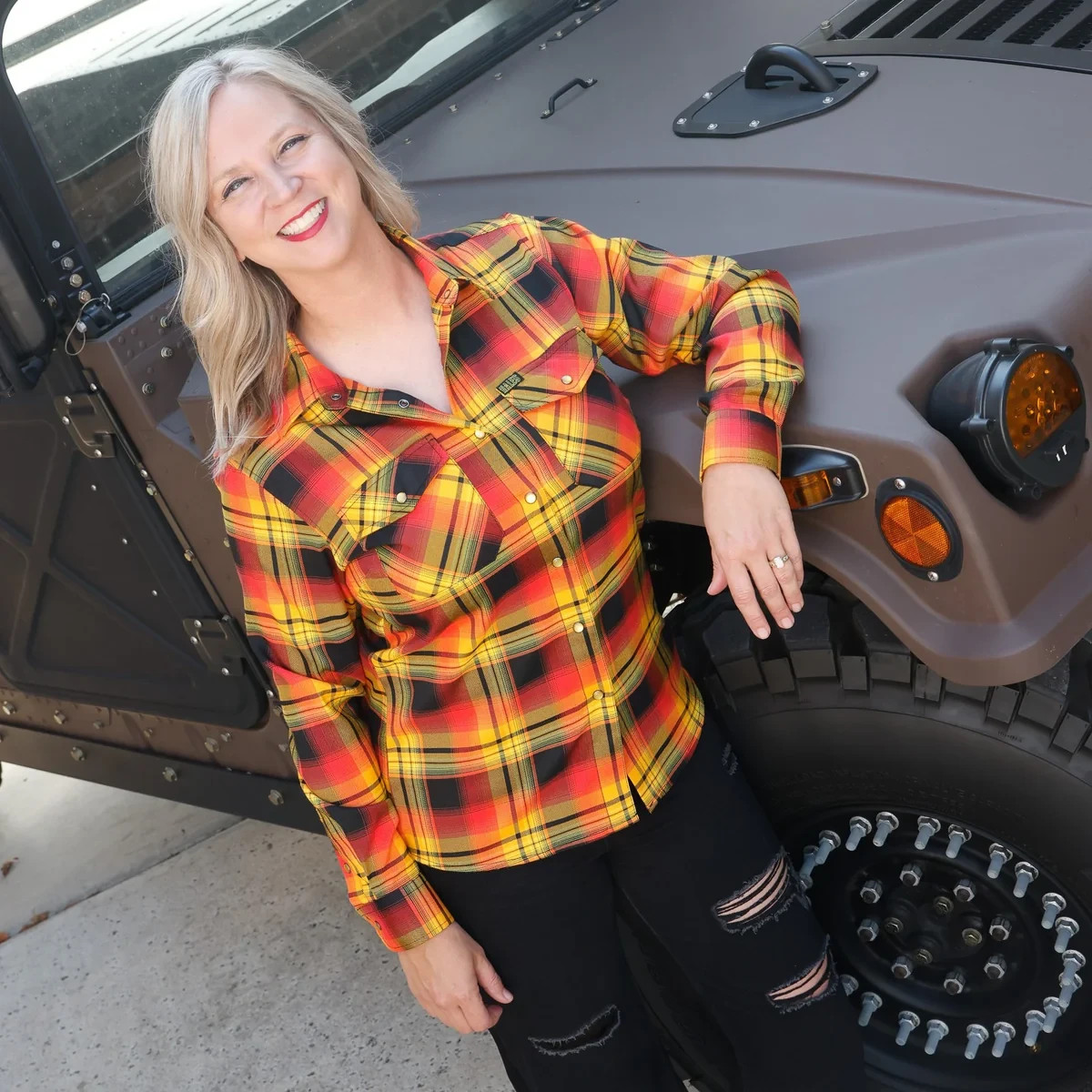 New Women’s Hales Speed Shop Flannel in HALEFIRE w/Collector Sticker-XL