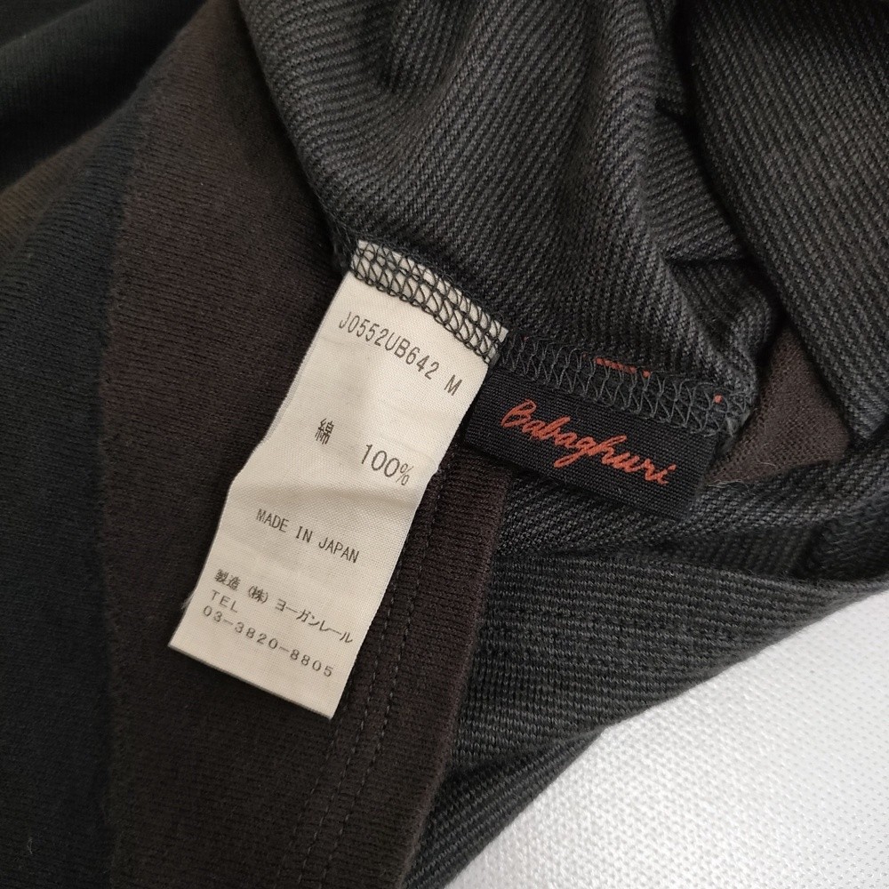 babaghuri J0552UB642 Steam T-shirt Cotton Tunic Made in Japan Black 6-0616S♪