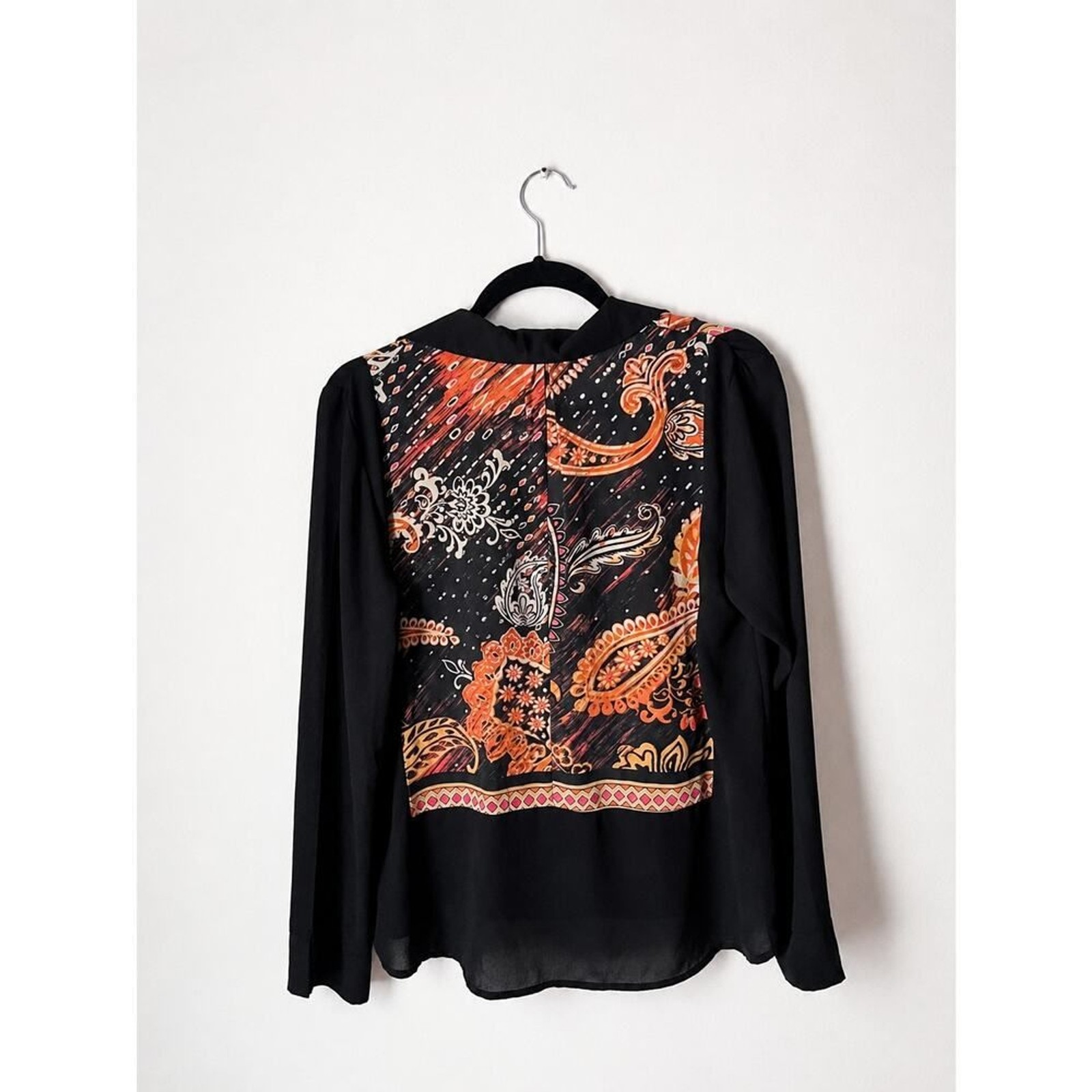 Unbranded Women’s Black and Orange Blouse