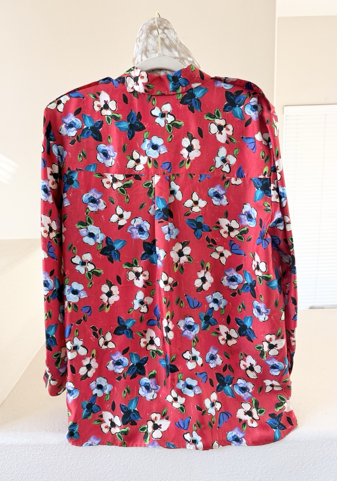 ESCADA Resort 2019 Floral Silk Blouse Oversized Women’s Sz 36 US 4-6 New