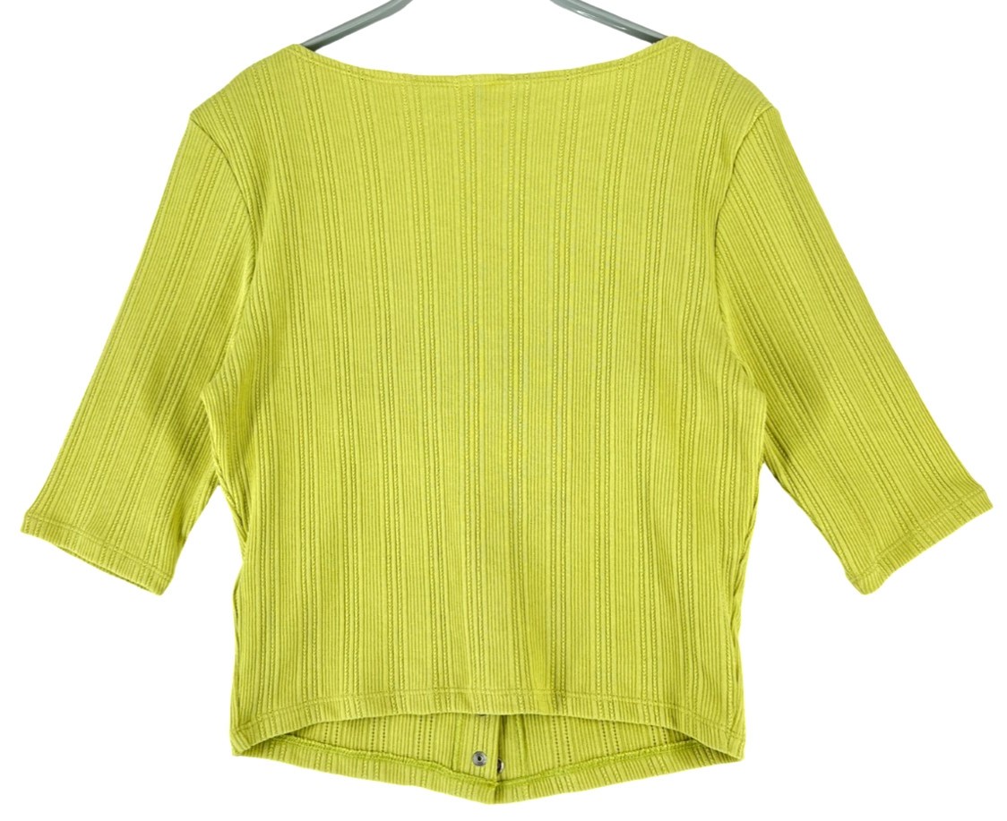 Levi’s Damen Rundhals 3/4 Ärmel Bluse Grün Größe M