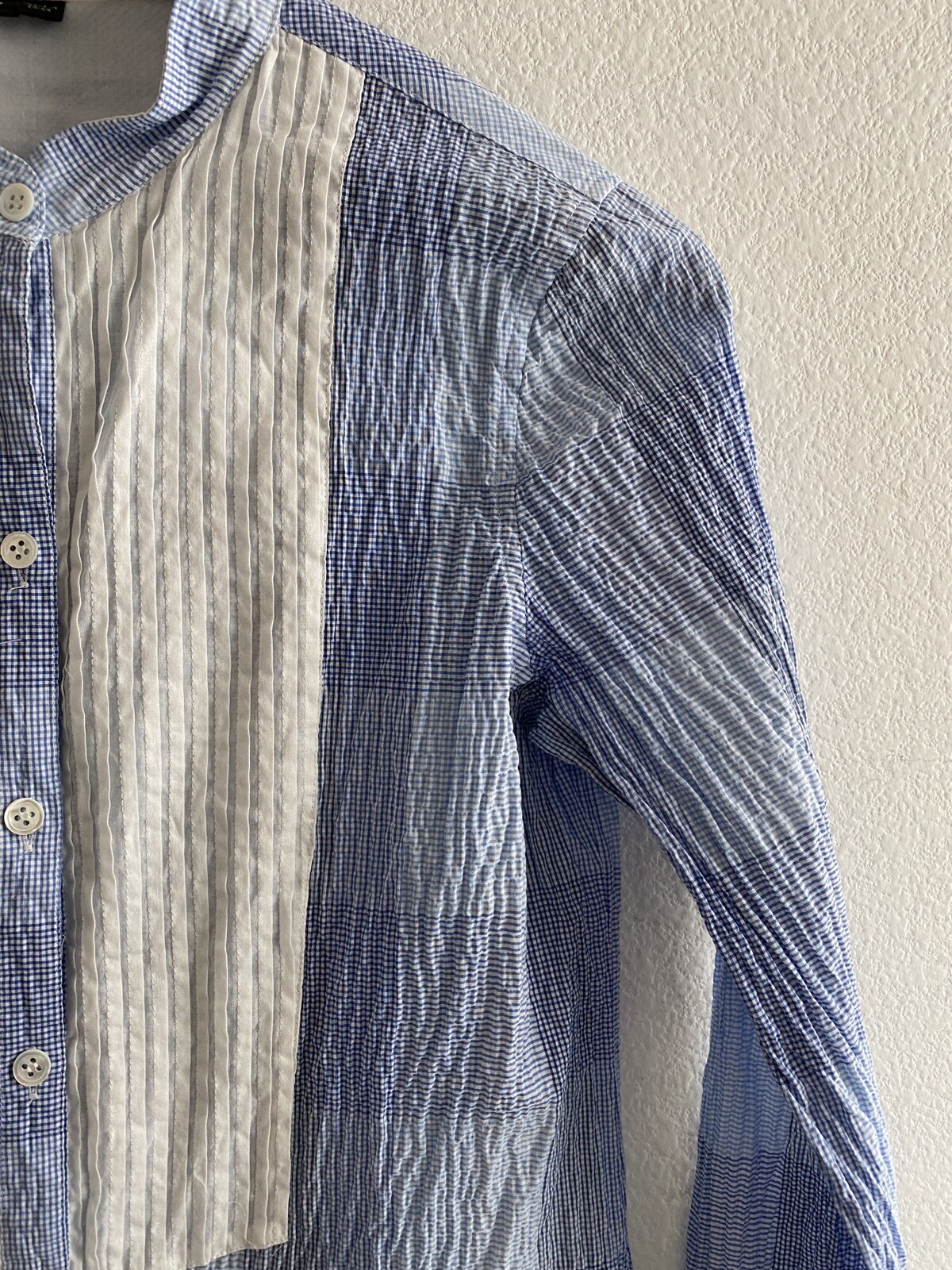 Theory Hamnet C Button Down Striped Shirt Medium