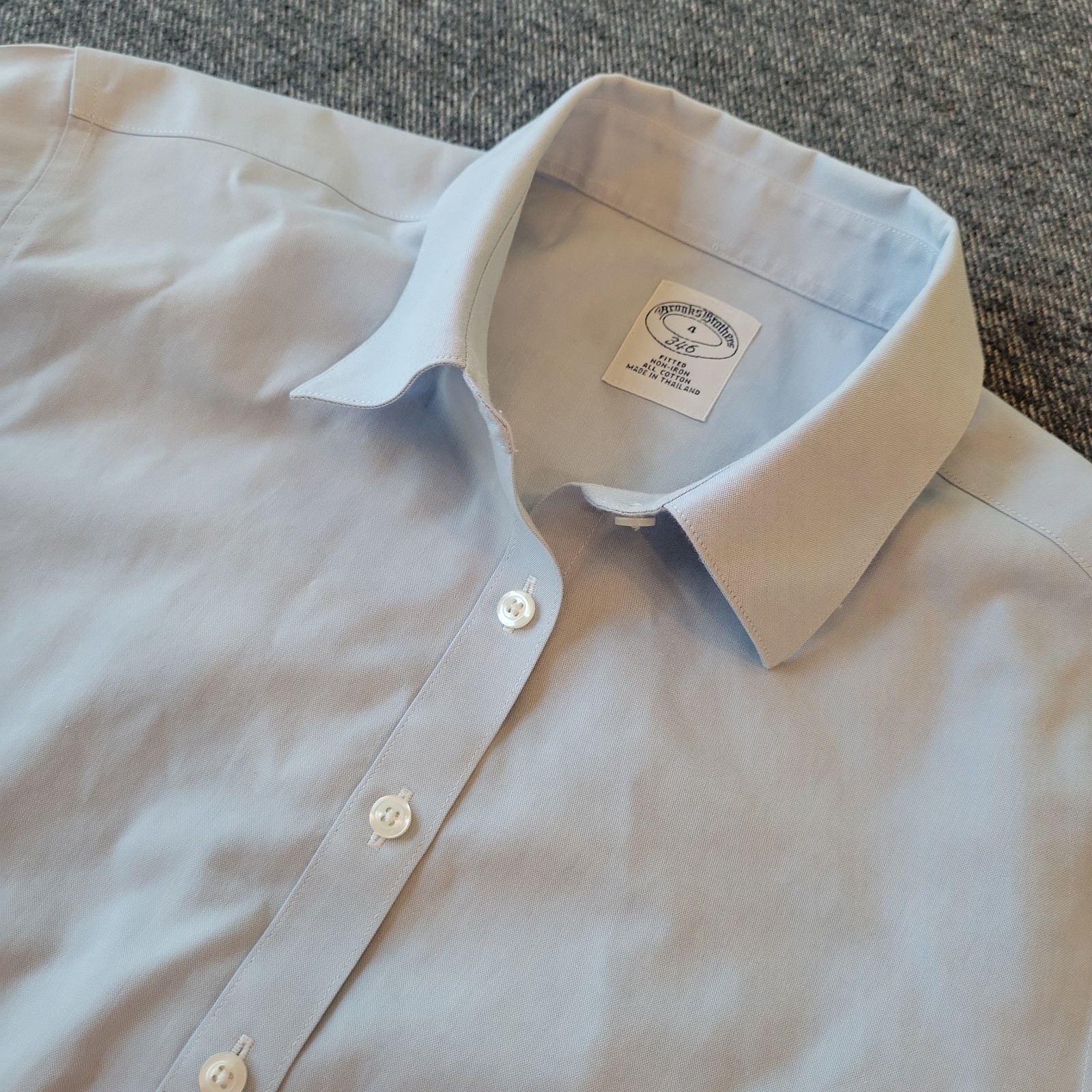 Brooks Brothers 346 Shirt Women’s Size 4 Fitted Blue Button Up French Cuffs