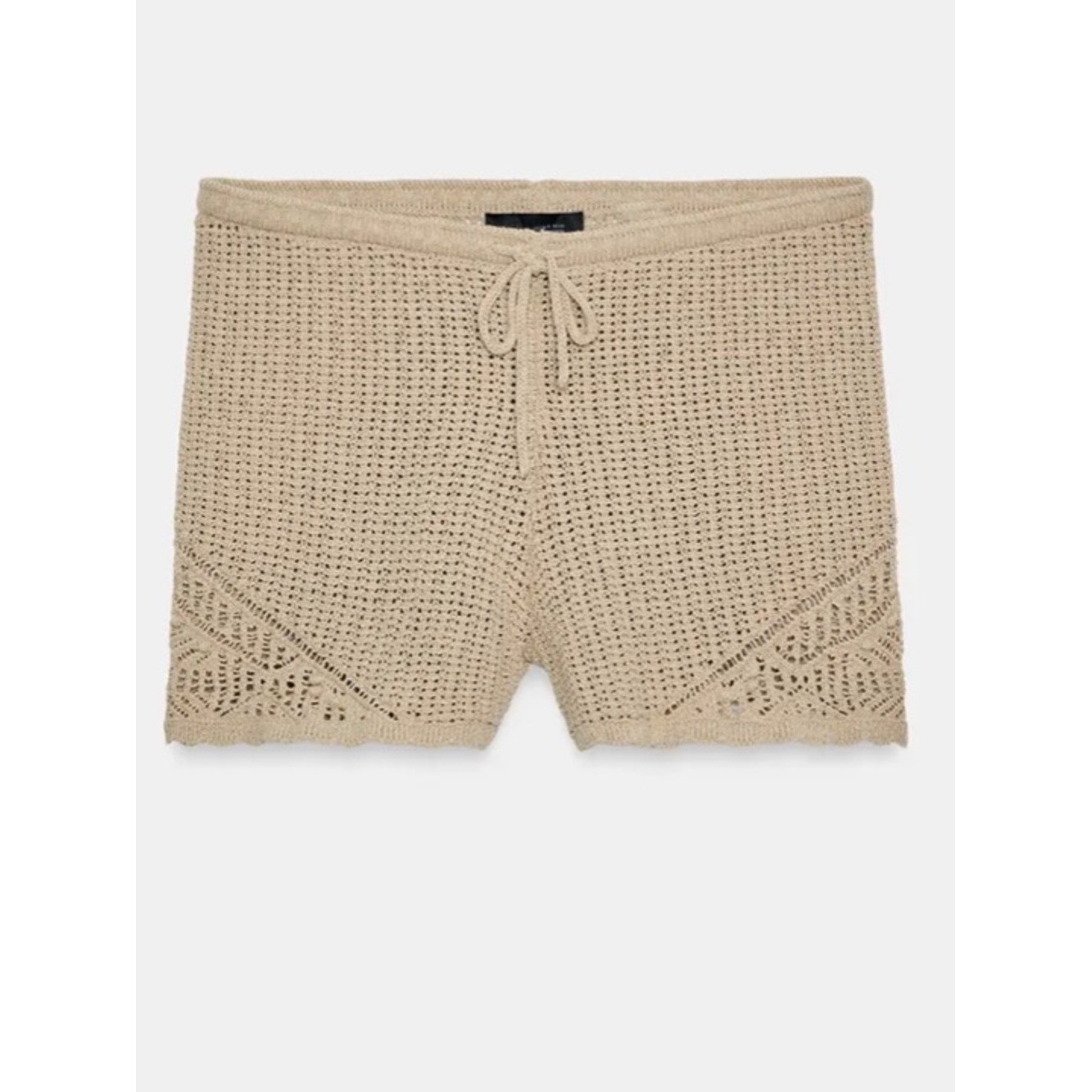 NWT Zara Matching set Top and short taupe brown Size S