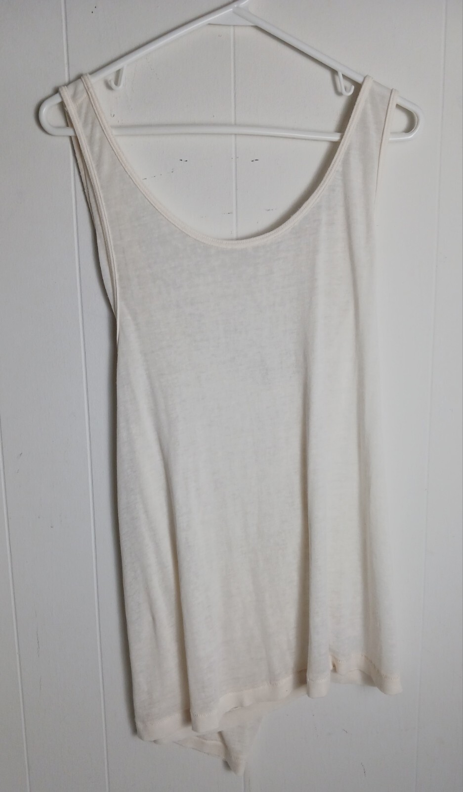 We The Free Cream Slouchy Sheer Tank Women’s Size M