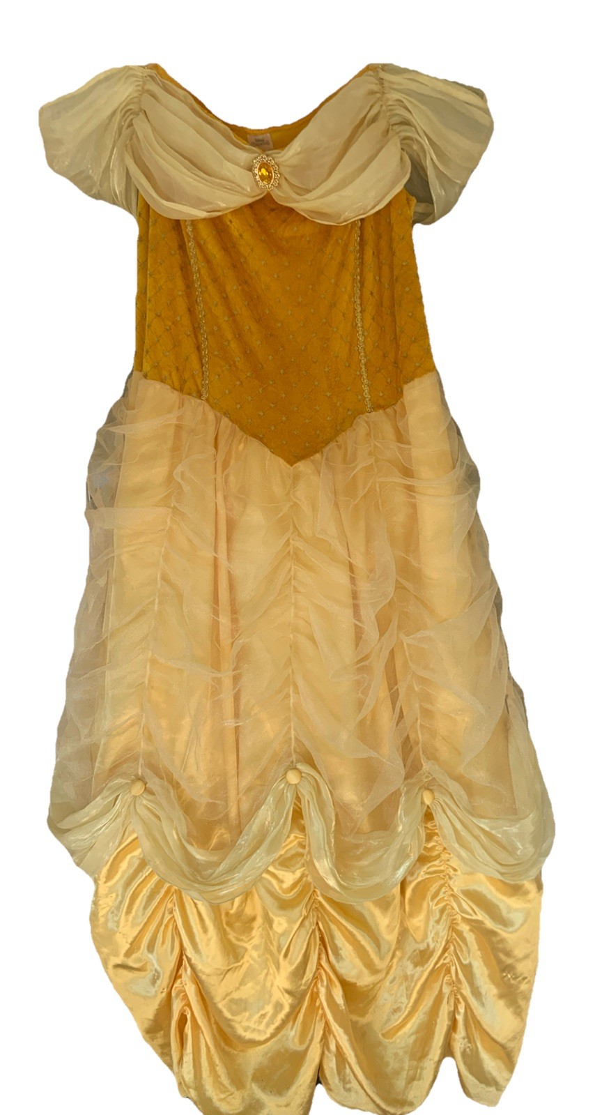 Plus Sz 18-20 Beauty & the Beast Belle Costume Yellow Dress Disney Princess Used
