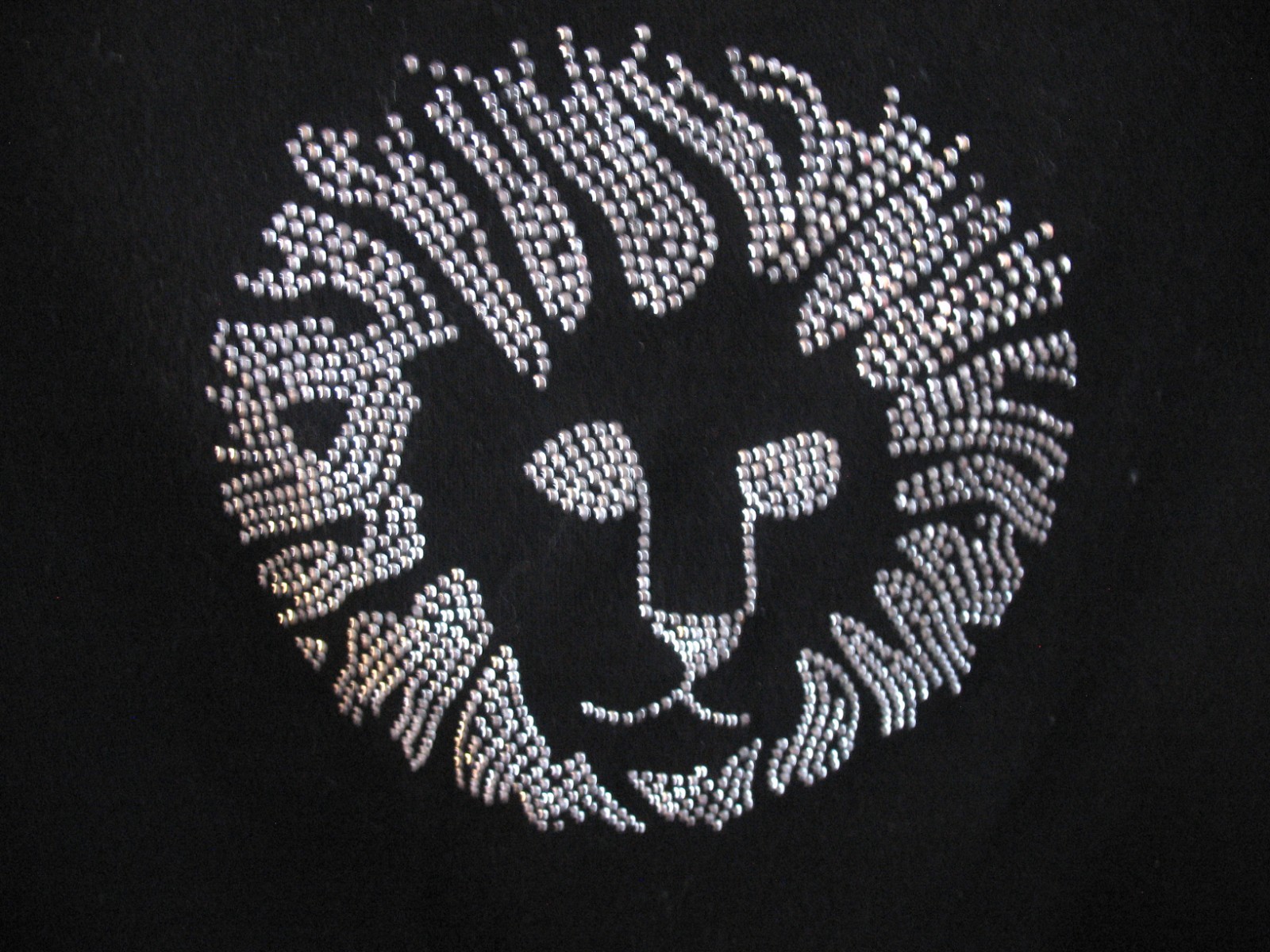 Anne Klein Women’s SHIRT TOP PULLOVER Black w LOGO BLING LION HEAD sz M zippers