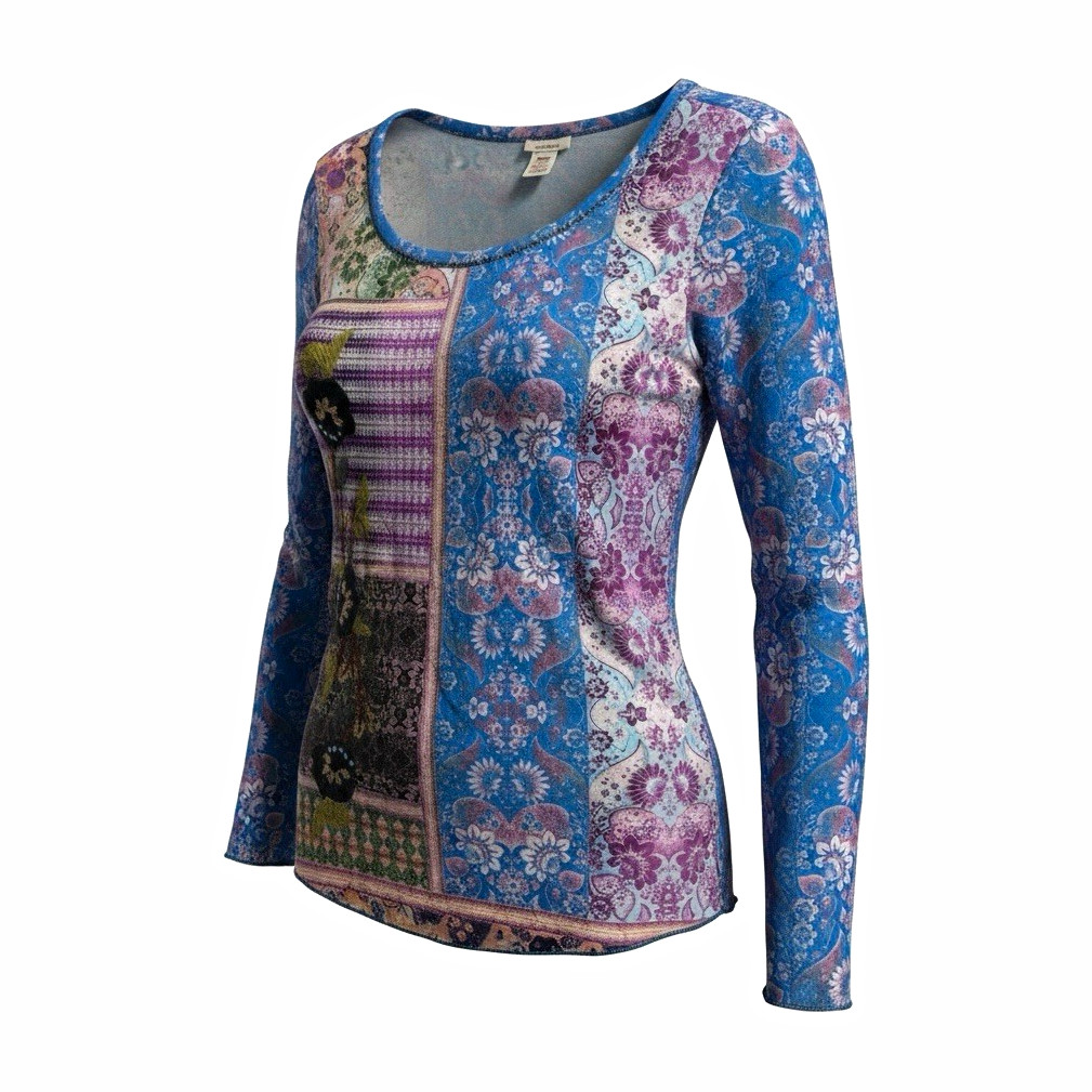 Sundance Women’s Large Floral Patchwork Embroidered Boho Top