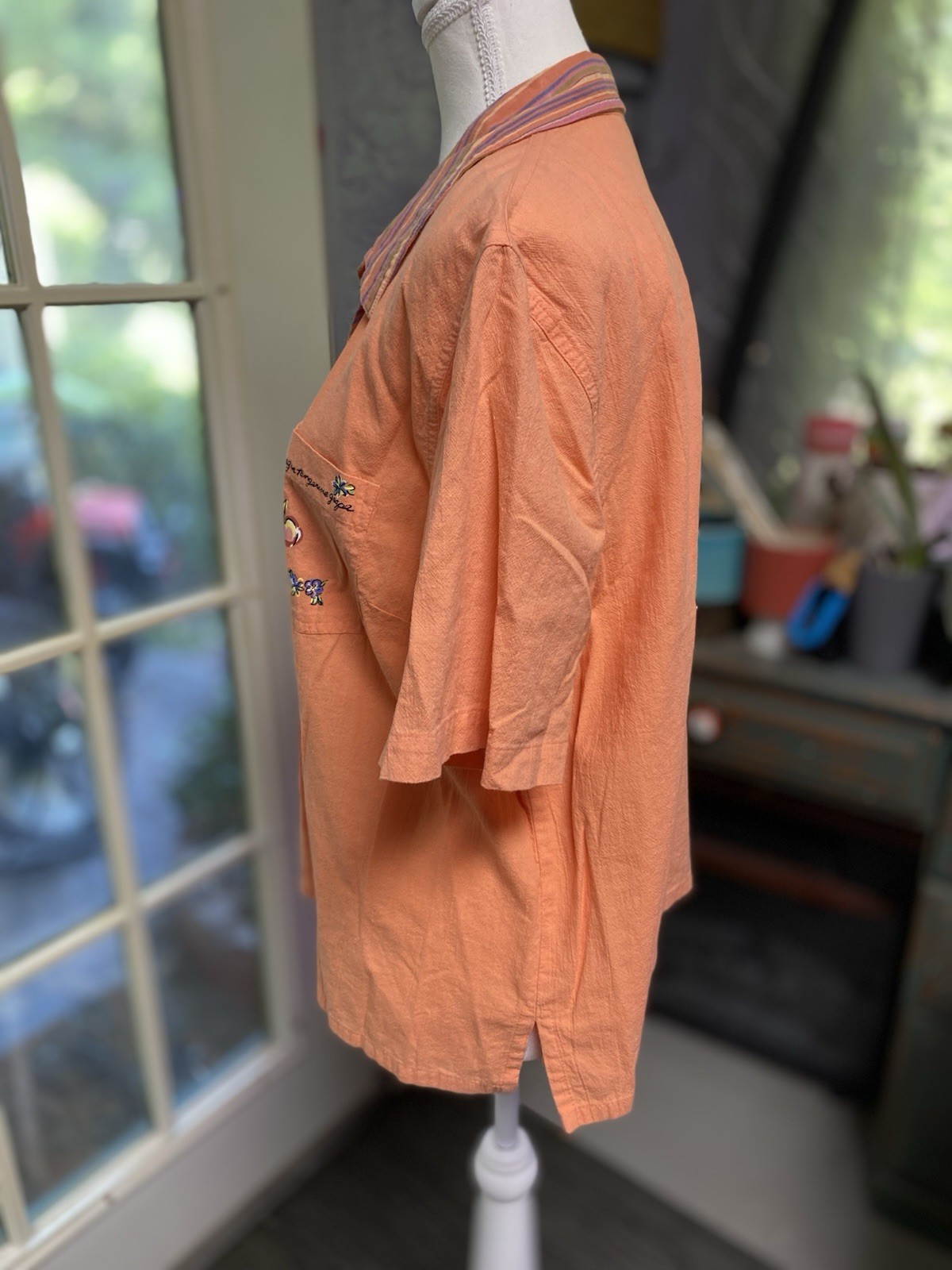Napa Valley Women’s Button Up Short Sleeve 100% Cotton Shirt XL (T)