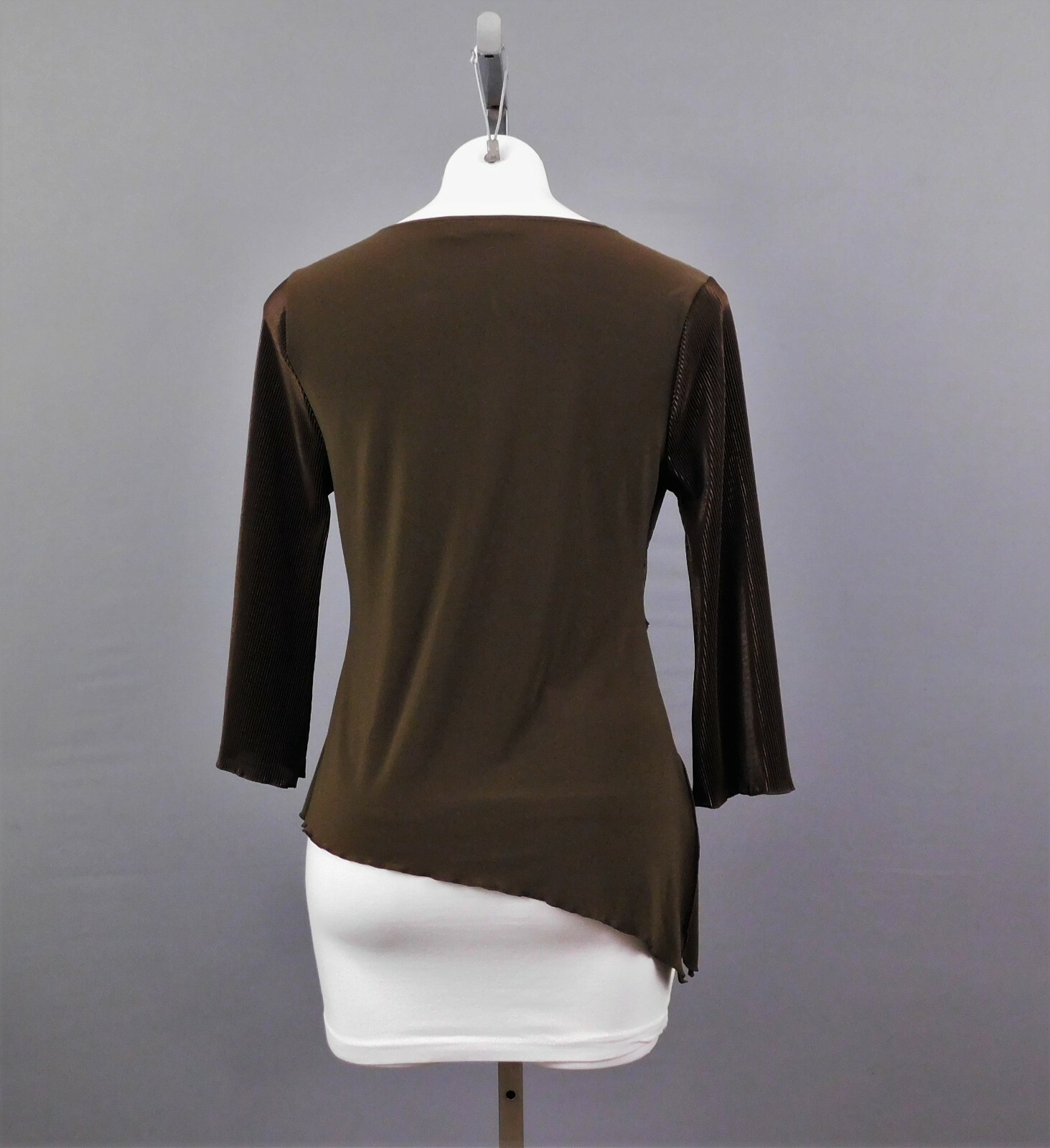 CATO Women Shirt, Size M, Brown, 95% Polyester, 5% Spandex