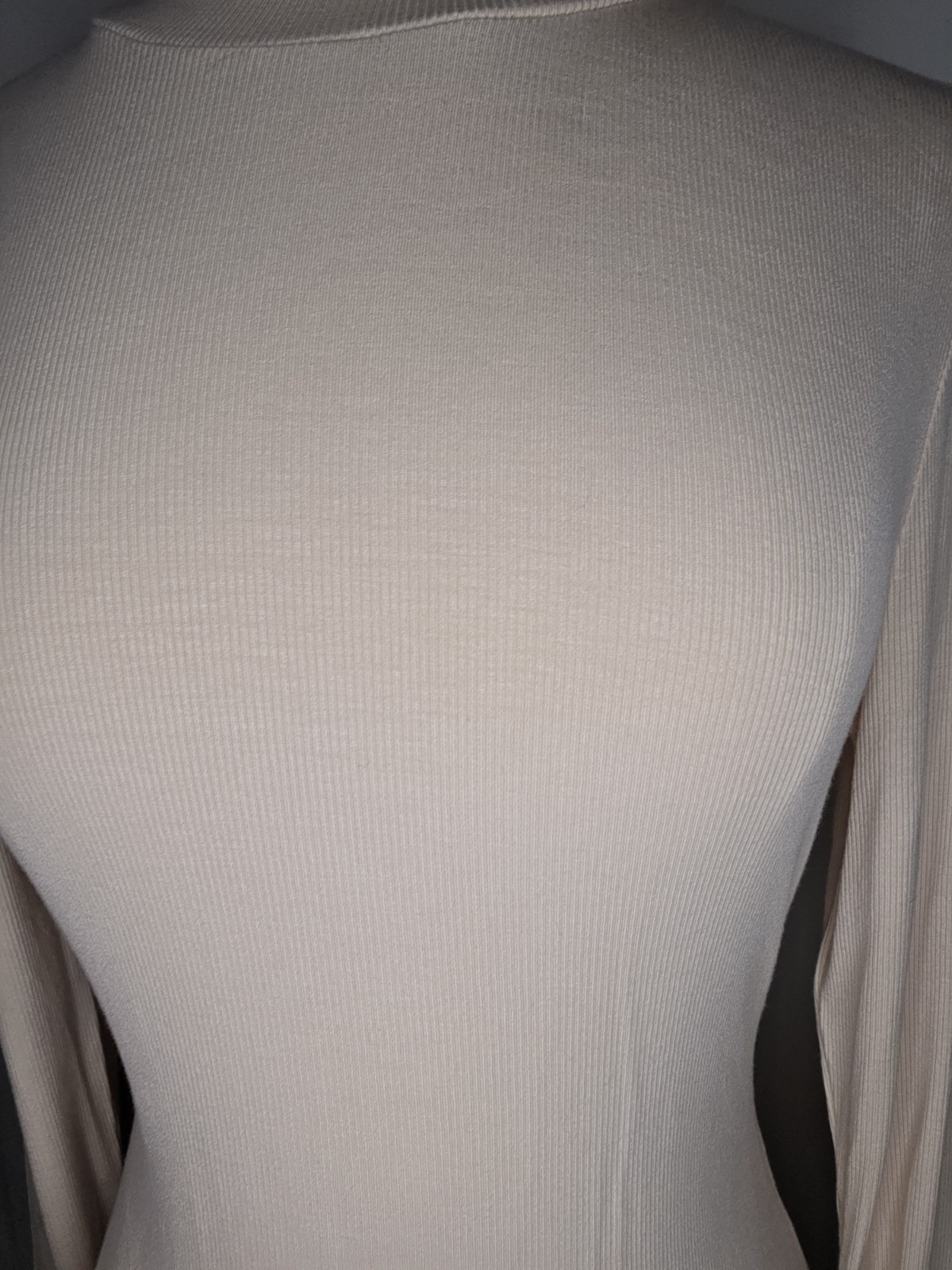 REORIA Women’s Cream Tan Turtle Neck Bodysuit Medium Size Medium NWT