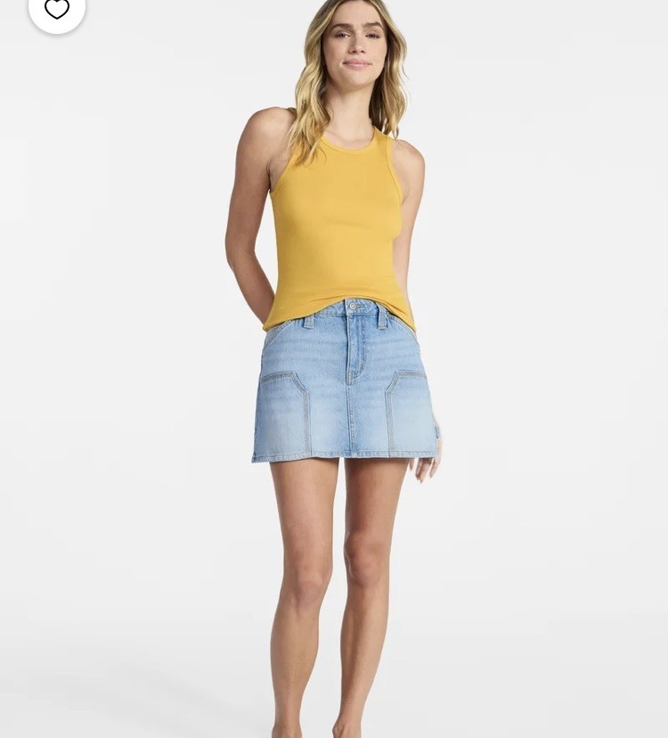 No Boundaries Women’s Tank Top Mustard Stretch Round Neck Pullover XXL
