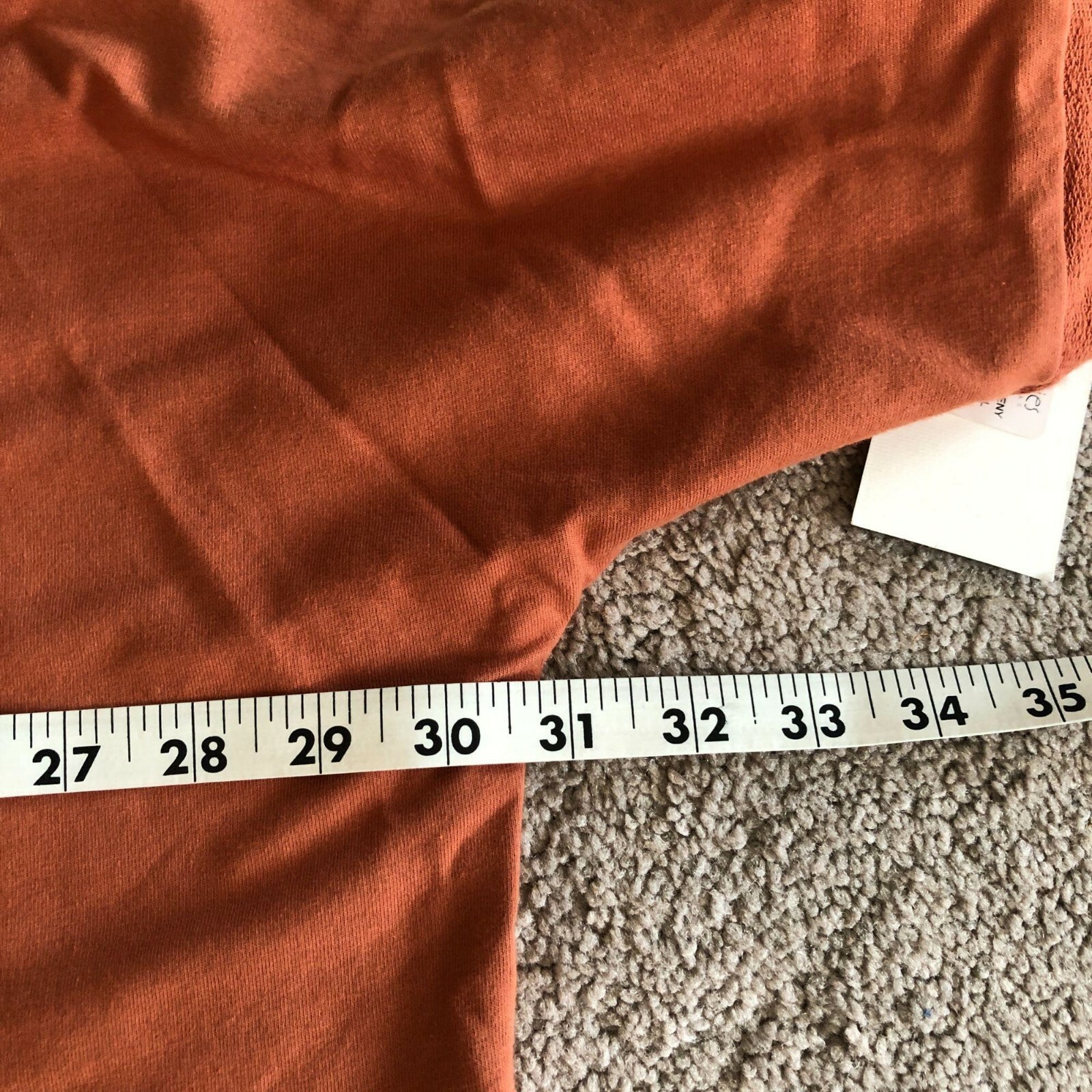 INAE Collection Top Small Tunic Oversized Lagenlook Orange Asymmetrical Hem NWT
