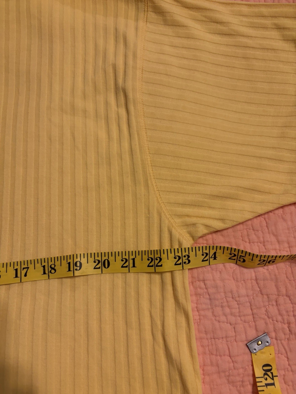 Vintage 90s Forenza Butter Yellow Ribbed Knit M Soft Girl Minimalist Retro