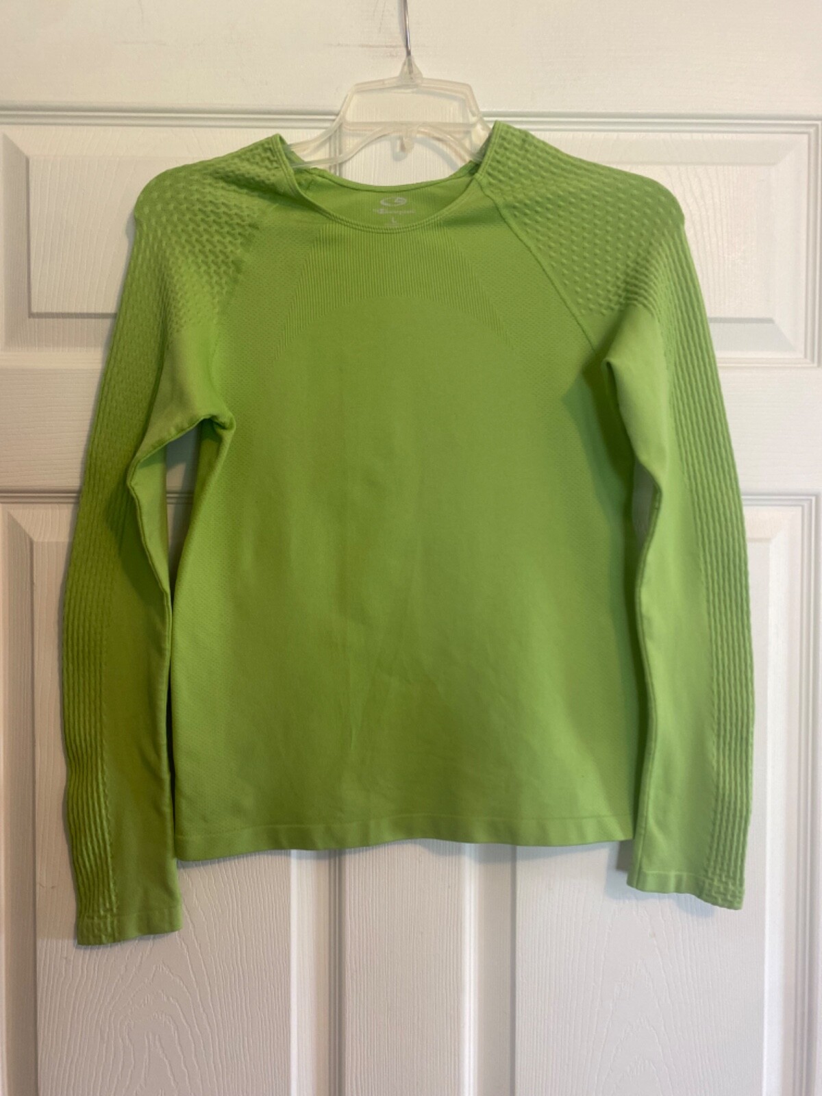 Champion C9 Women’s Key Lime Green Compression Long Sleeved Shirt Large EUC
