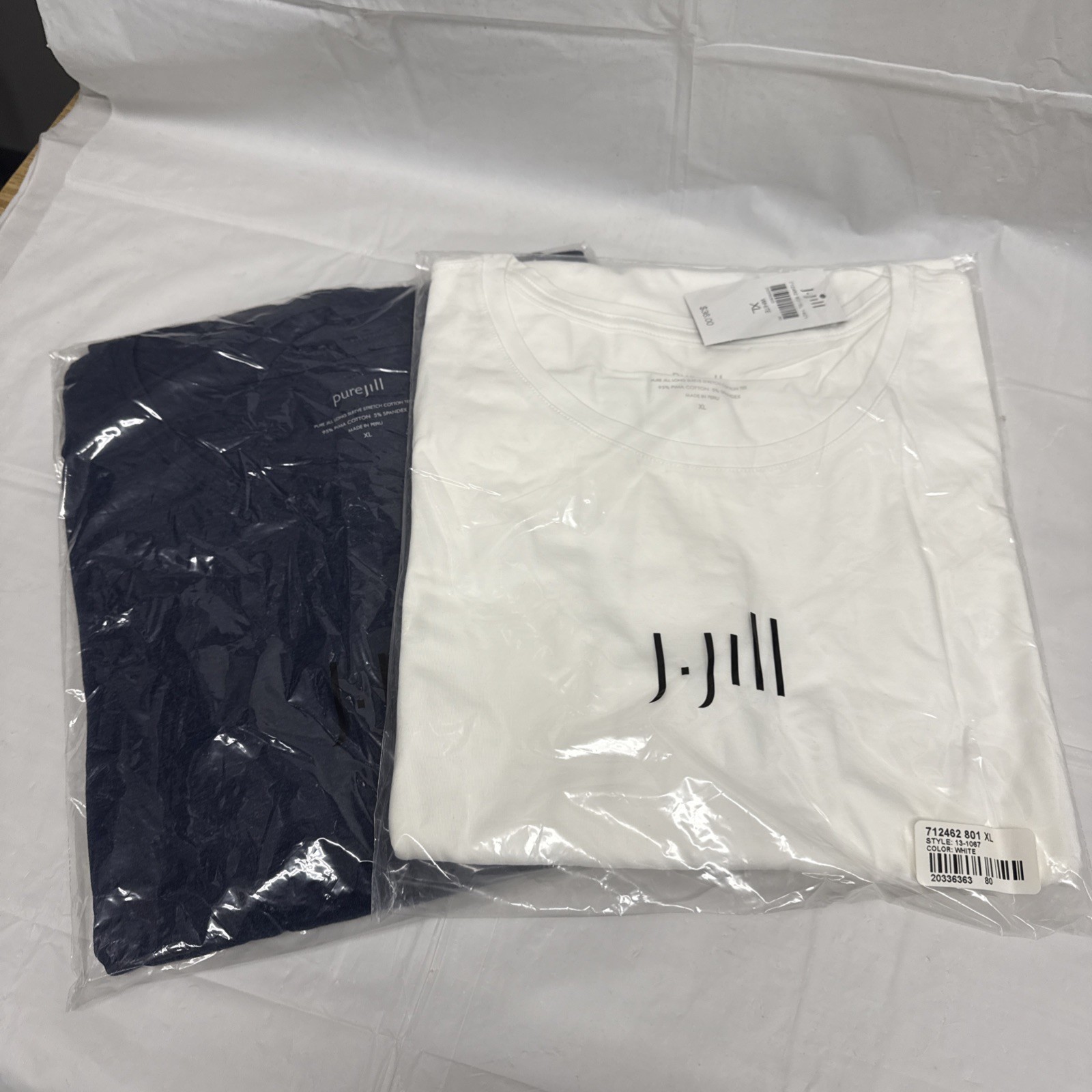 J. Jill Lot Of 2 95% Cotton 5% Spandex Tee Long Sleeve NWT Size XL