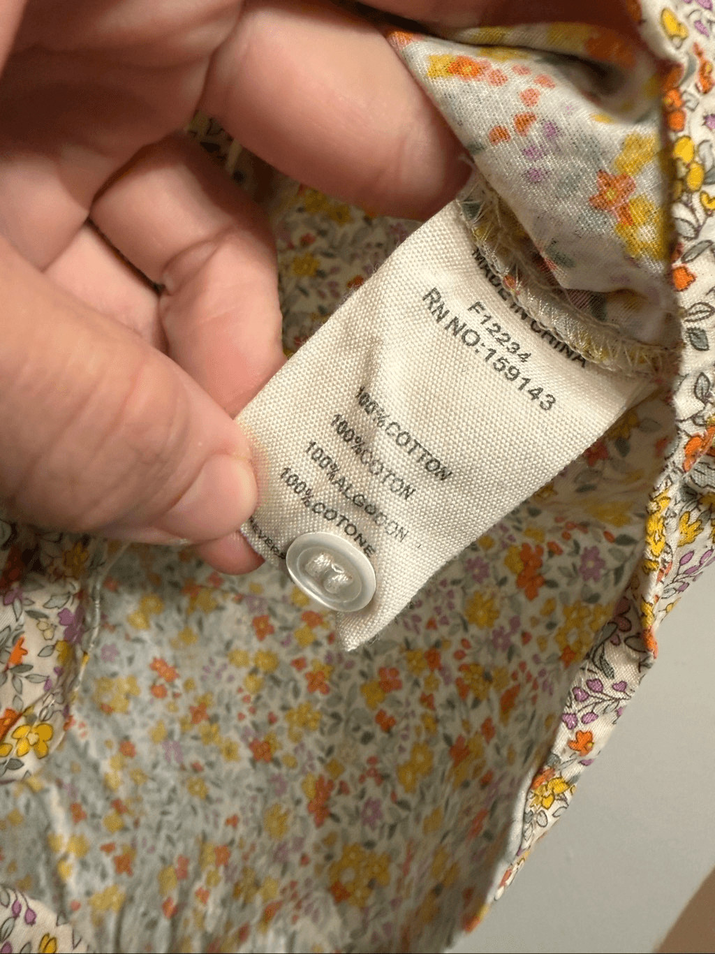 FRNCH Paris Multicolor Floral Tie-Front Button Down Collared Blouse Size Medium