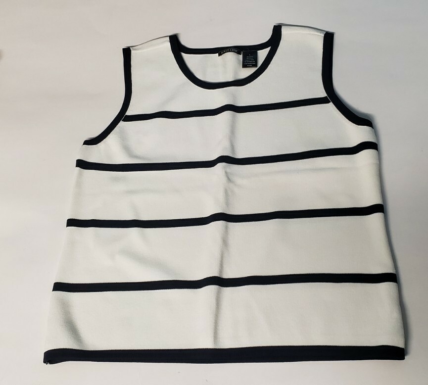 Knit Chic Women’s Size L Stretch sleeveless Tank , VINTAGE