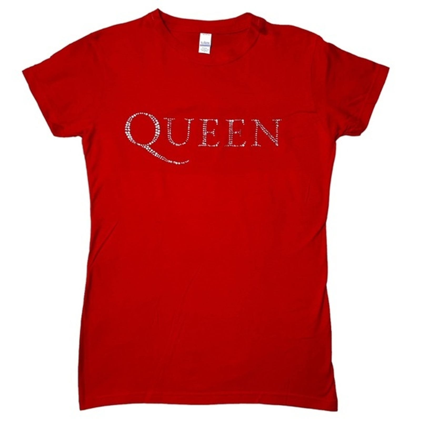 NWOT Queen Rhinestone Embellished Graphic {Tultex} T-Shirt in Red Women’s Sz L